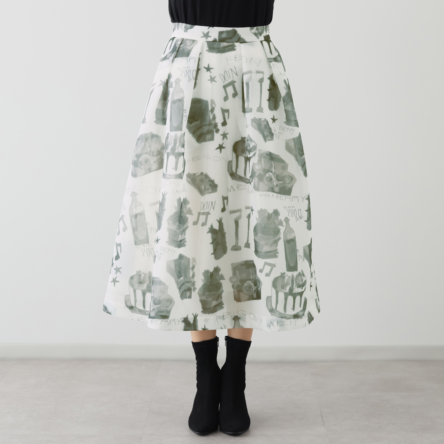 アットランティーヴァ アリア フレアースカート ＜プリント＞