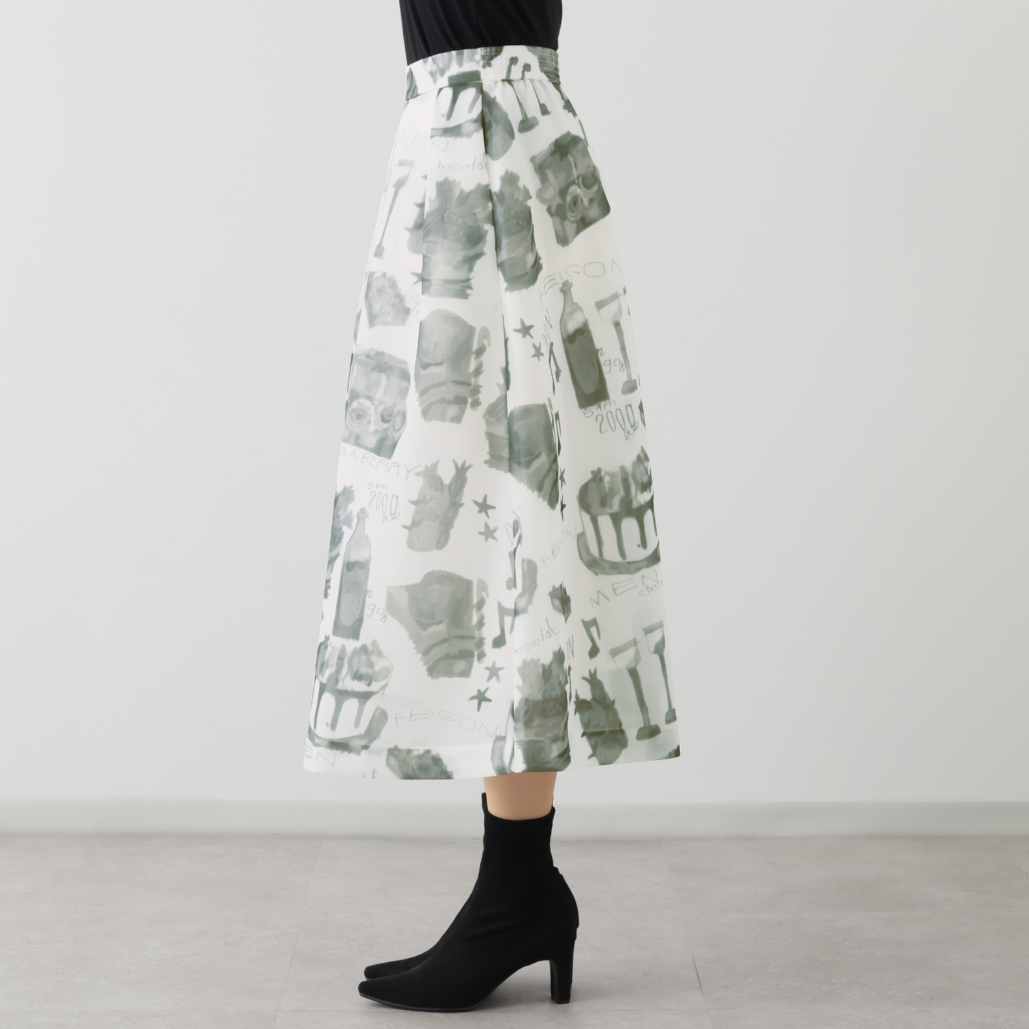 アットランティーヴァ アリア フレアースカート ＜プリント＞