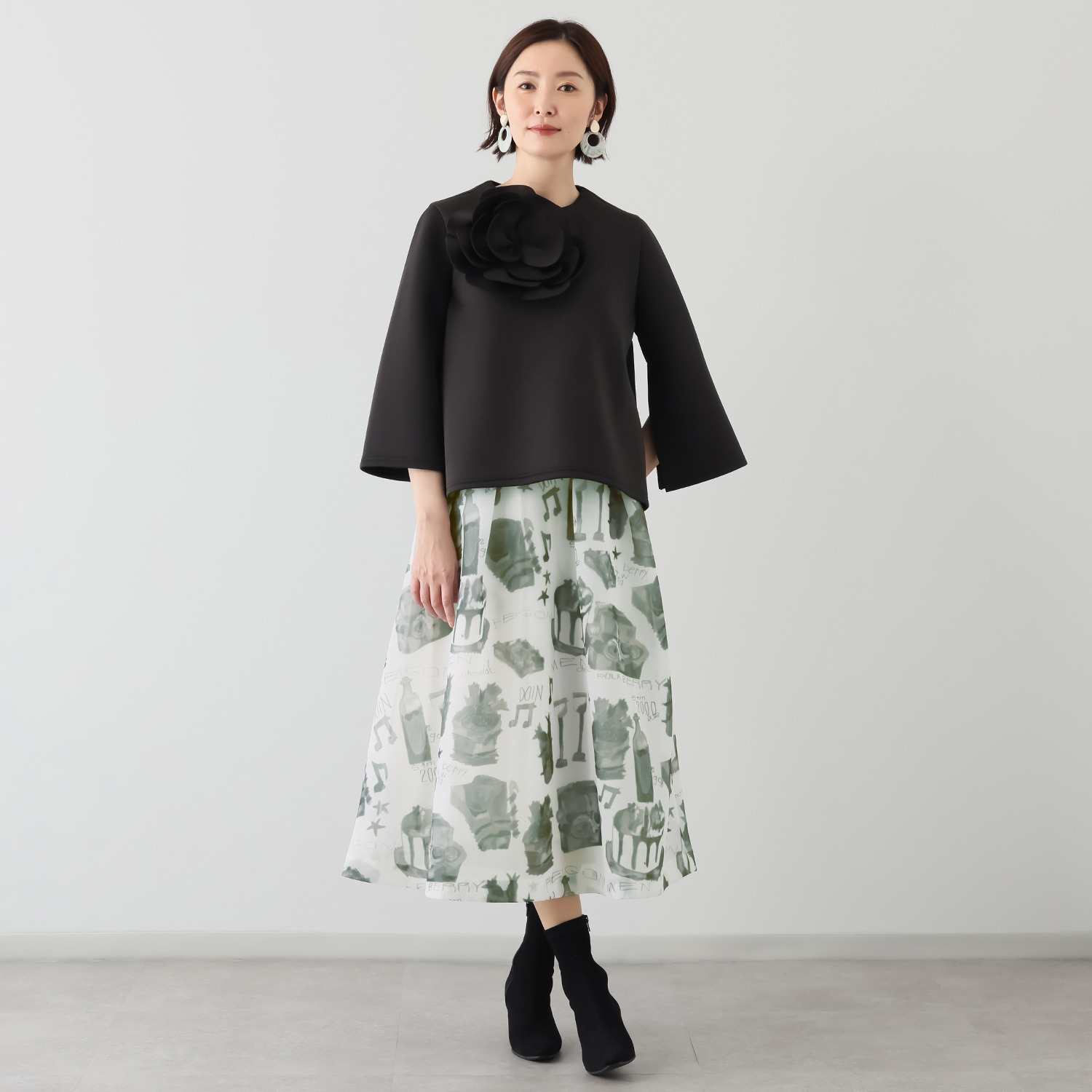 アットランティーヴァ アリア フレアースカート ＜プリント＞