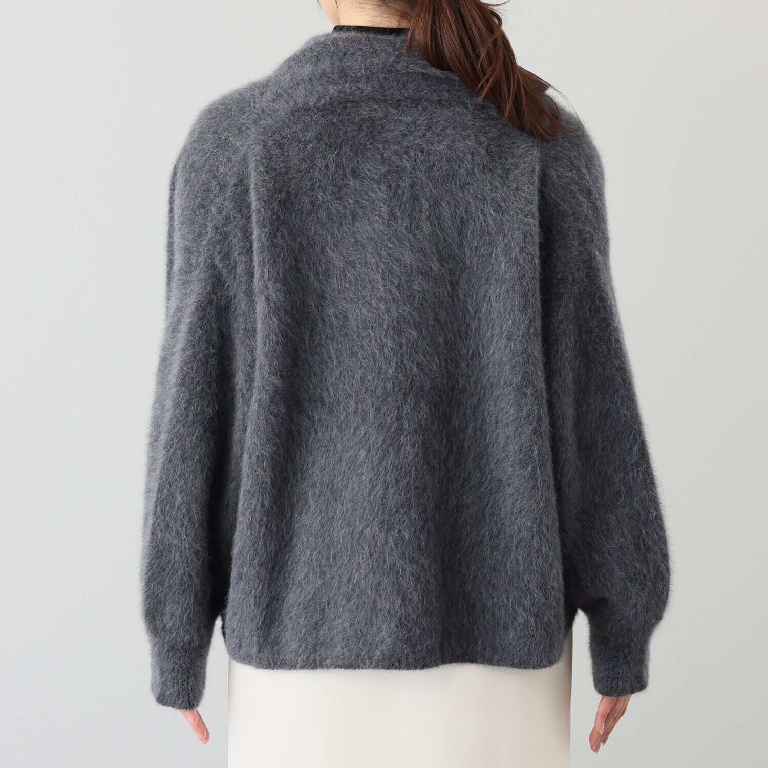 メリオン フォックス１００％ 軽やかでラグジュアリーな 着流しニットカーディガン