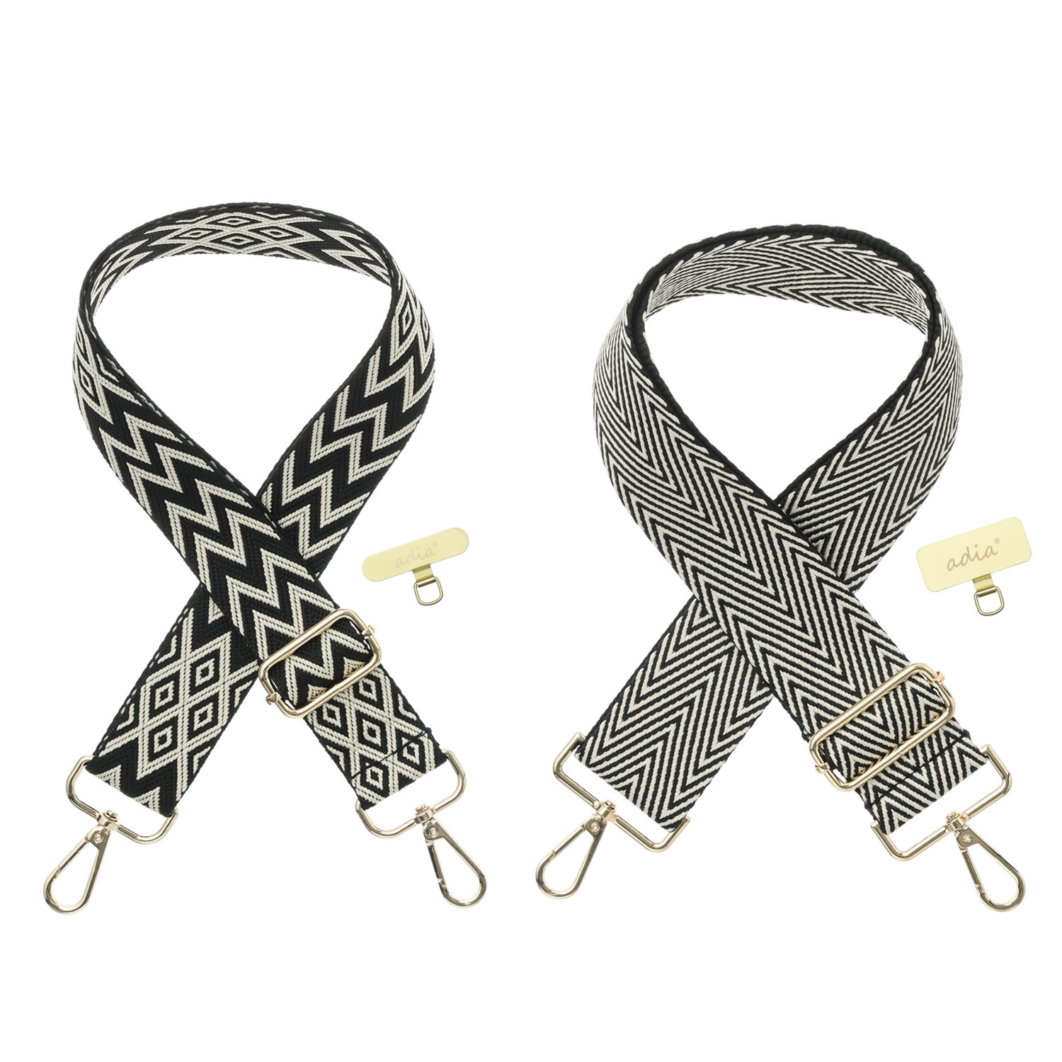 エイディア バッグやスマホが大変身！ マルチに使える ショルダーストラップ ２本セット