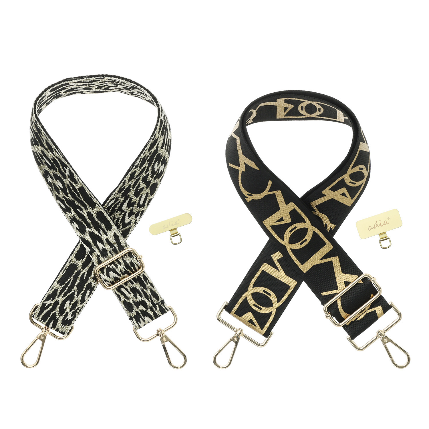 エイディア バッグやスマホが大変身！ マルチに使える ショルダーストラップ ２本セット