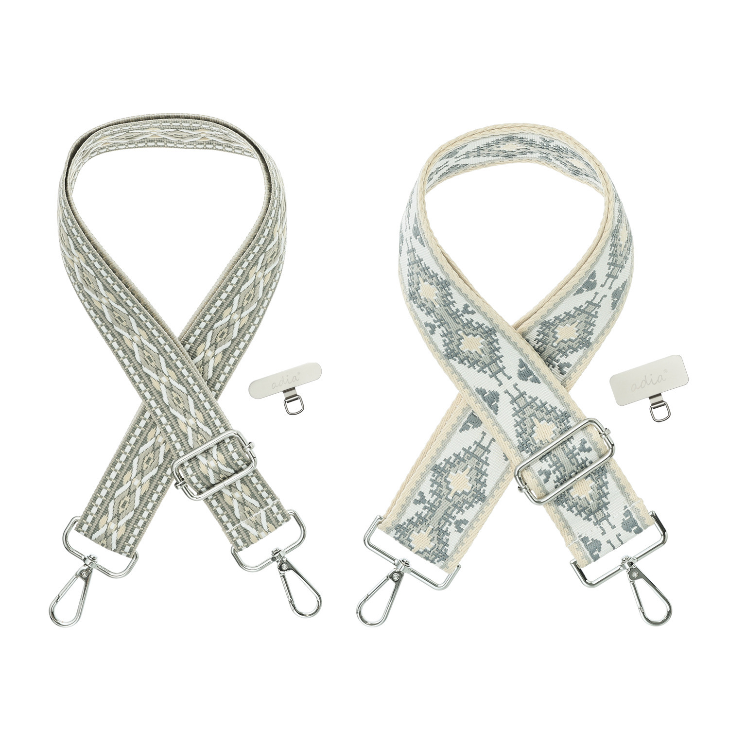 エイディア バッグやスマホが大変身！ マルチに使える ショルダーストラップ ２本セット