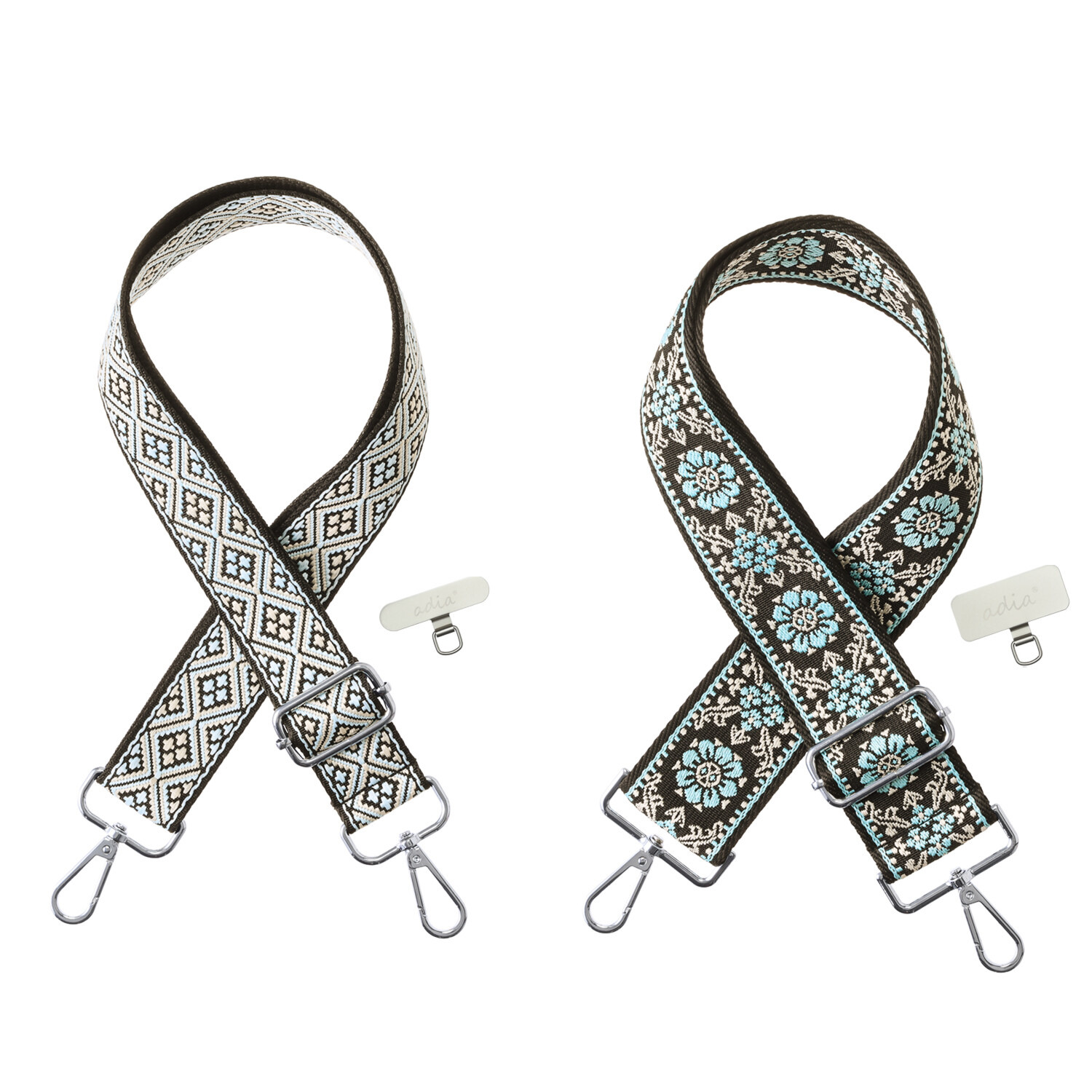 エイディア バッグやスマホが大変身！ マルチに使える ショルダーストラップ ２本セット