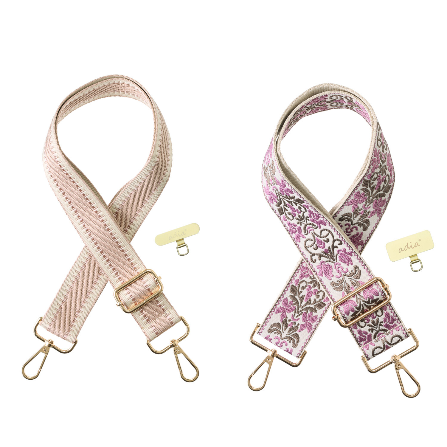 エイディア バッグやスマホが大変身！ マルチに使える ショルダーストラップ ２本セット