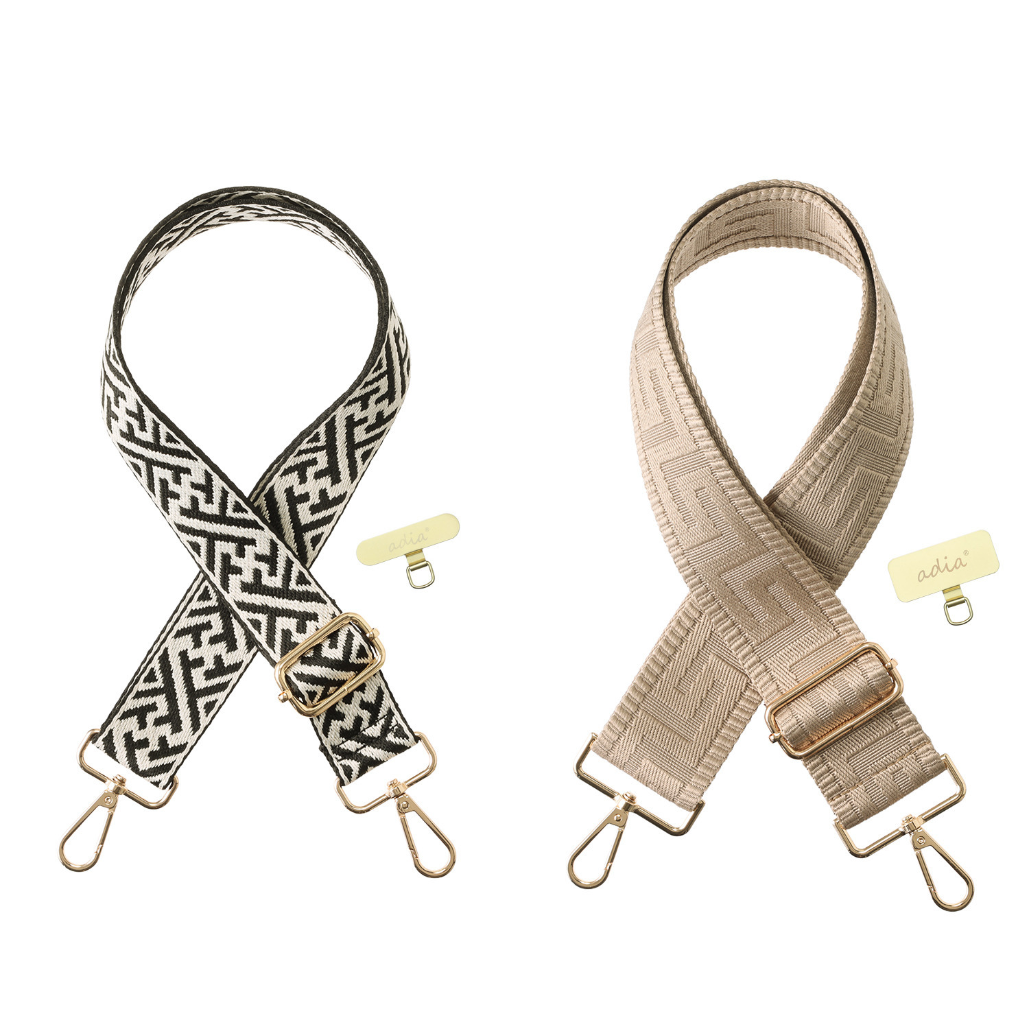 エイディア バッグやスマホが大変身！ マルチに使える ショルダーストラップ ２本セット