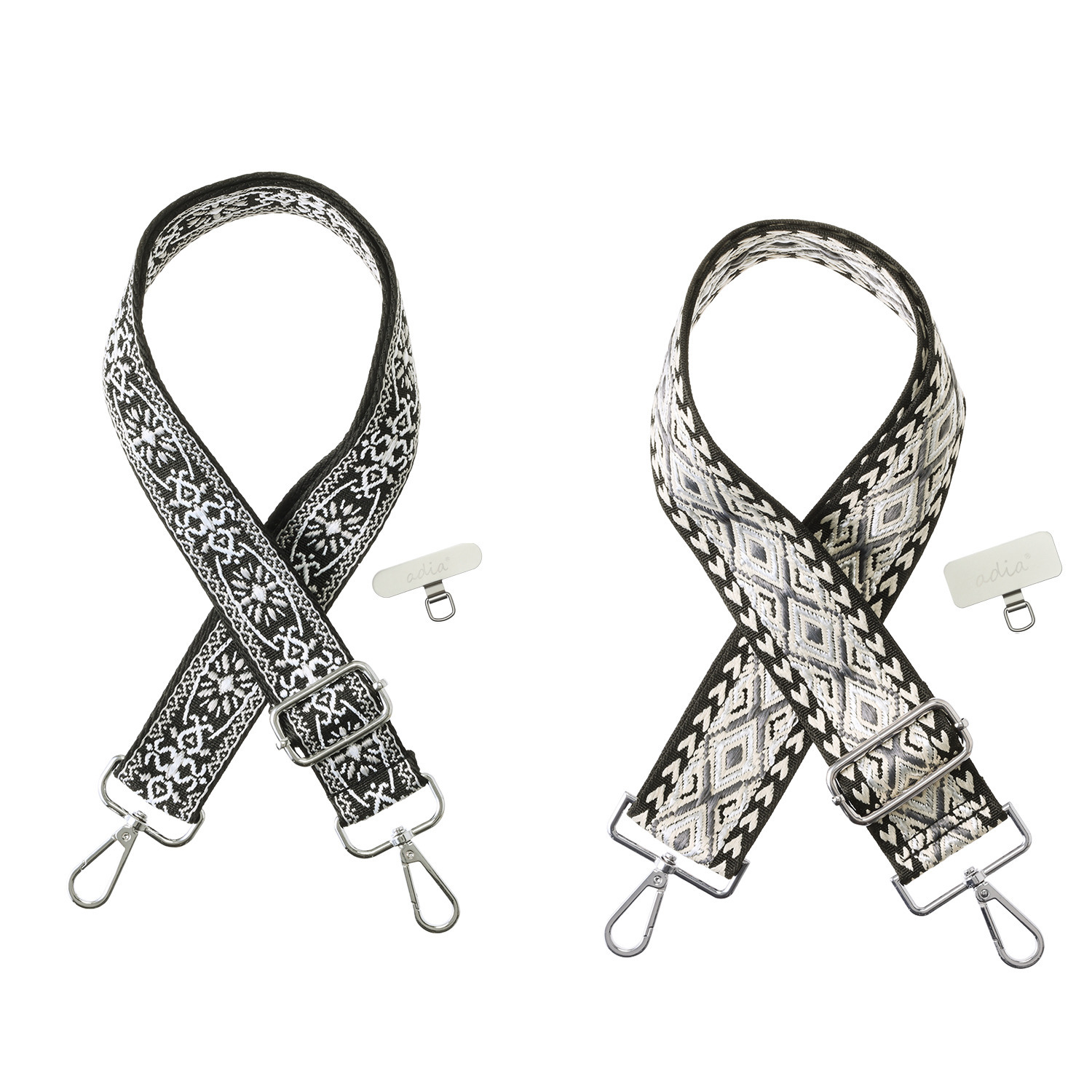 エイディア バッグやスマホが大変身！ マルチに使える ショルダーストラップ ２本セット