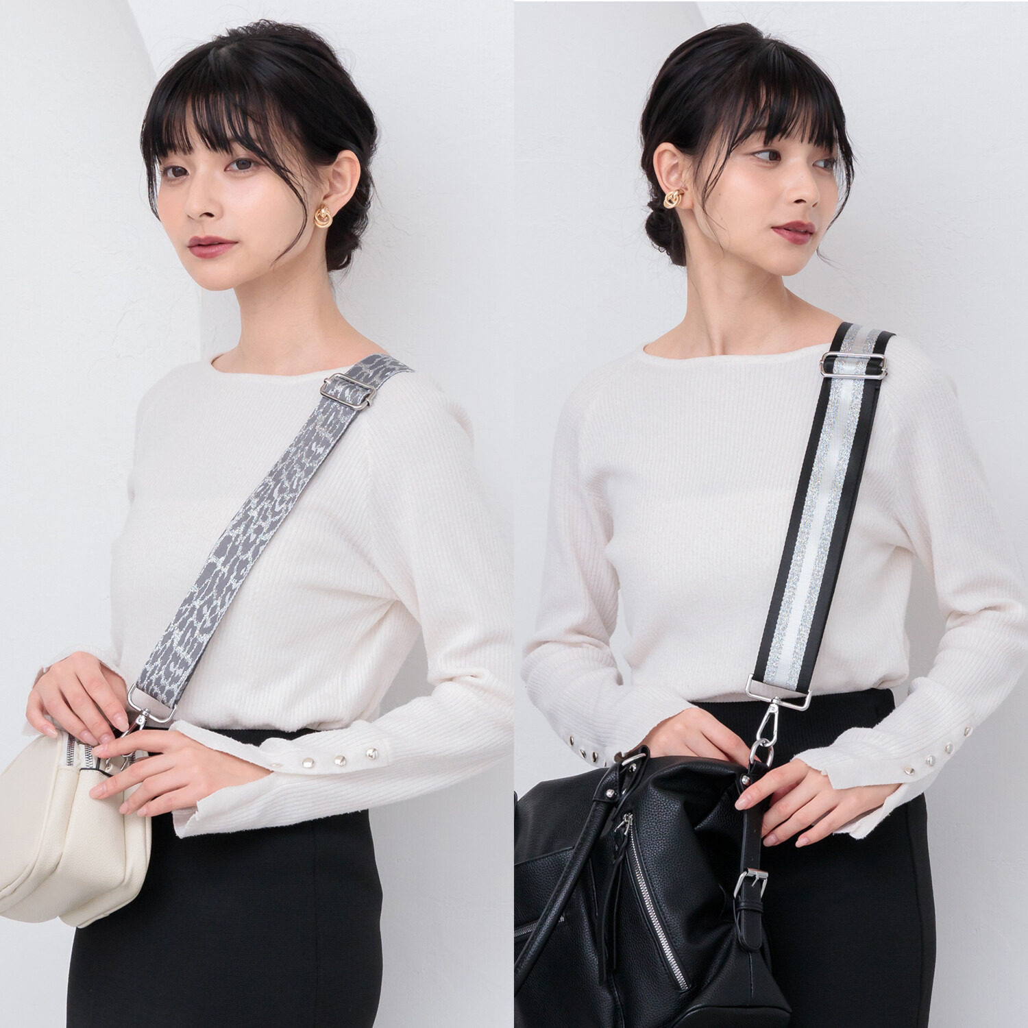 エイディア バッグやスマホが大変身！ マルチに使える ショルダーストラップ ２本セット