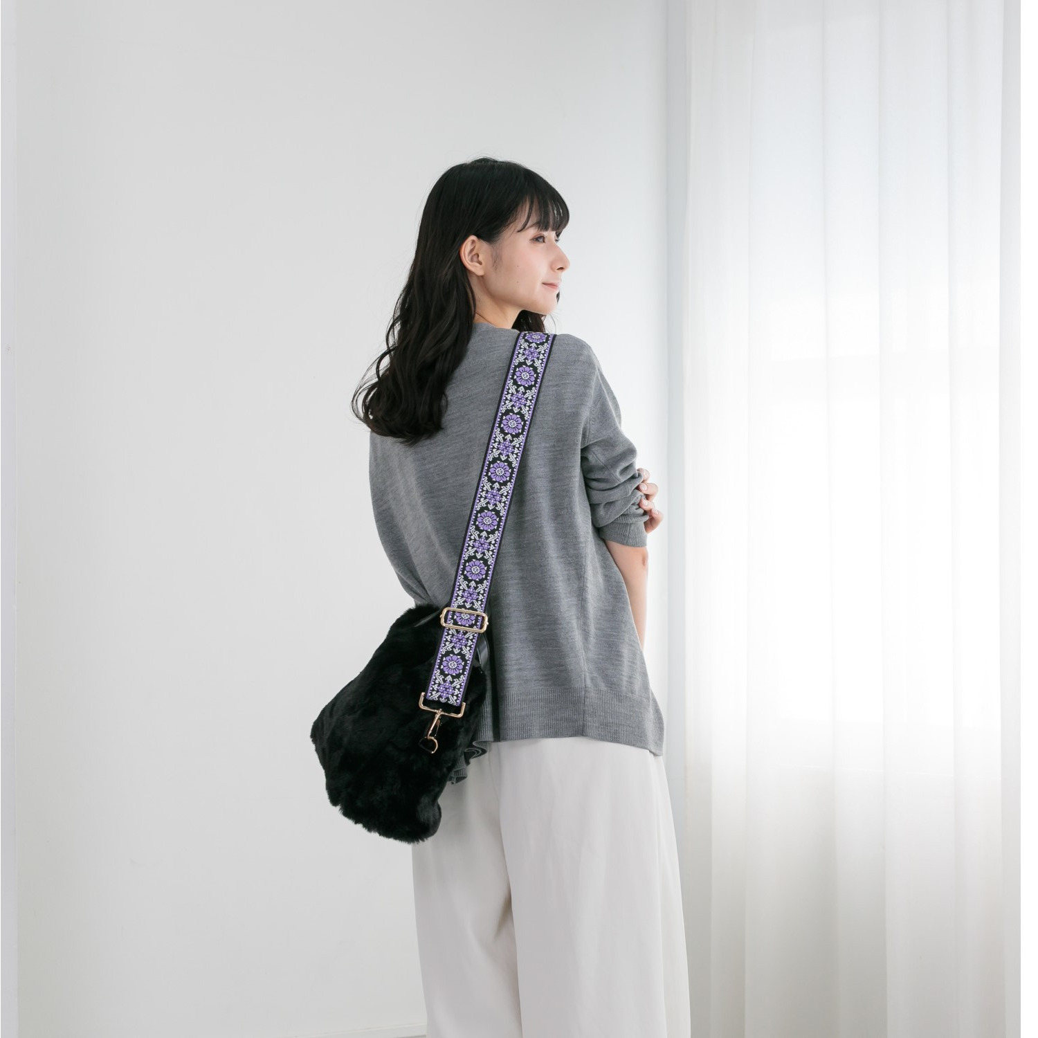 エイディア バッグやスマホが大変身！ マルチに使える ショルダーストラップ ２本セット