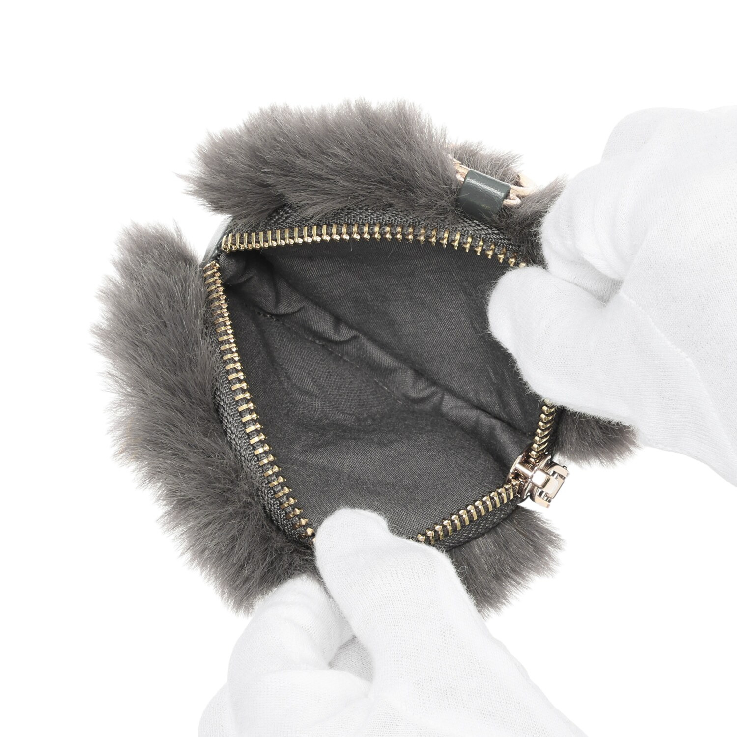 エイディア バッグやスマホが大変身！ 長さ調節ができる ポーチ付 エコファー ショルダーストラップ