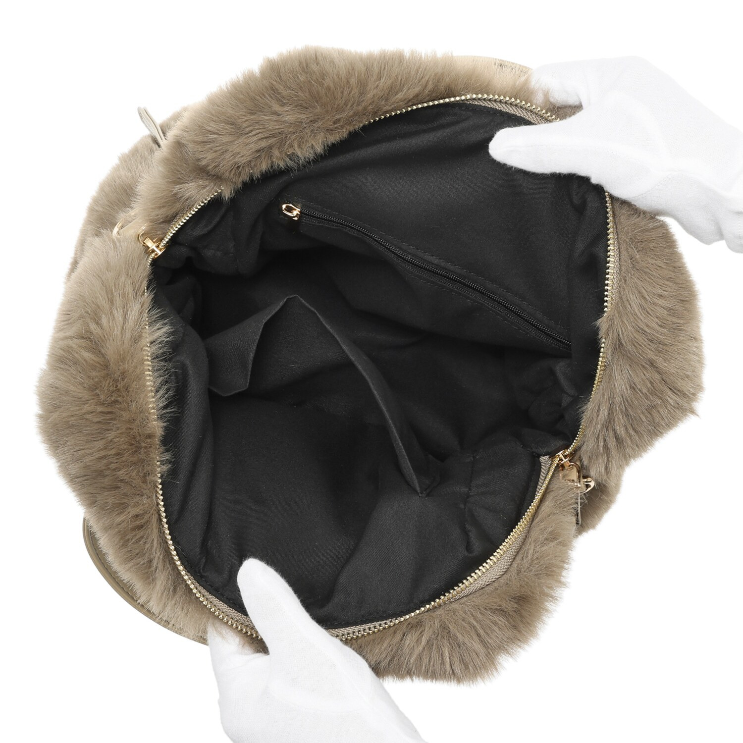 エイディア 毛並みふわふわ フェイクファー ２ウェイバッグ