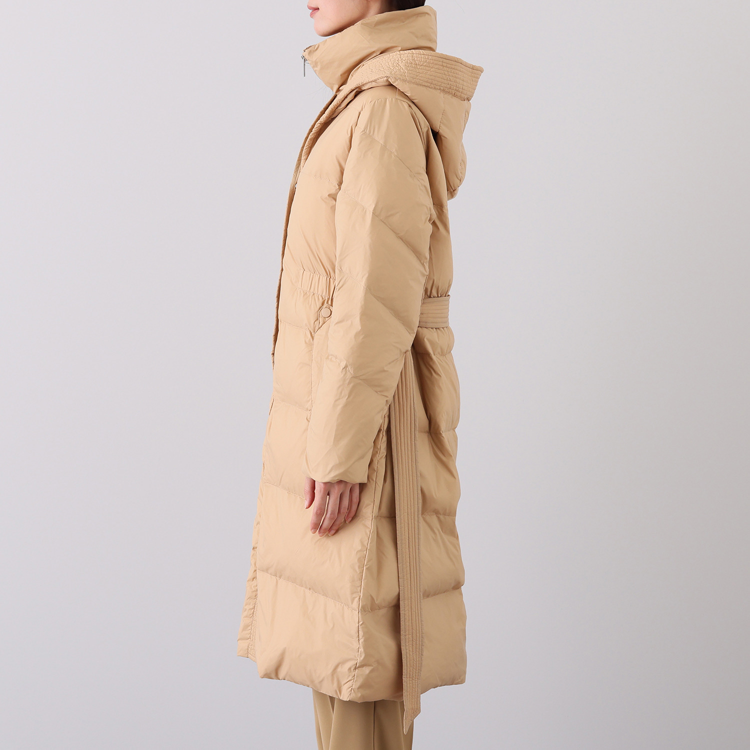 スタイルフライ はっ水 Ａラインシルエット ロングダウンコート