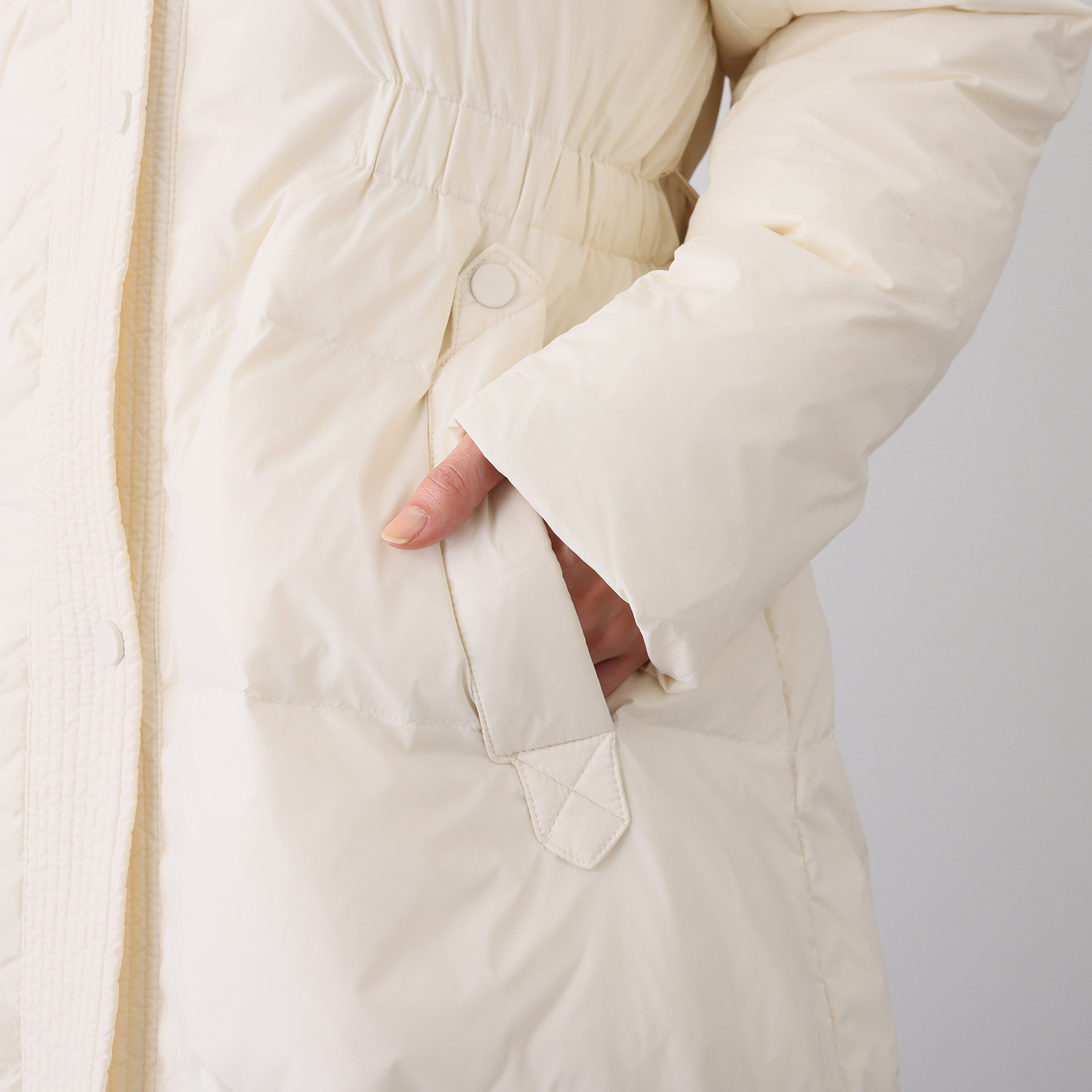 スタイルフライ はっ水 Ａラインシルエット ロングダウンコート