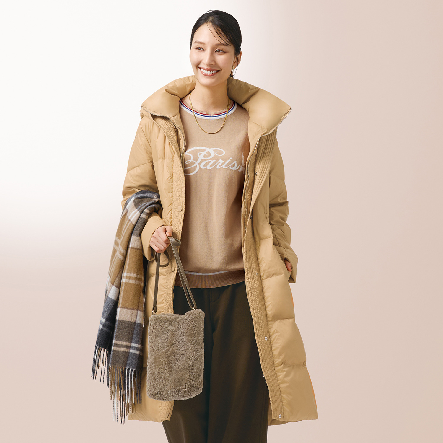 スタイルフライ はっ水 Ａラインシルエット ロングダウンコート