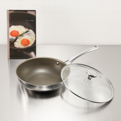 コーティング剤不使用の 革新的な次世代フライパン コレール ウォックパン 蓋付セット <24cm> コーティング剤不使用の 革新的な次世代フライパン コレール ウォックパン 蓋付セット <24cm>