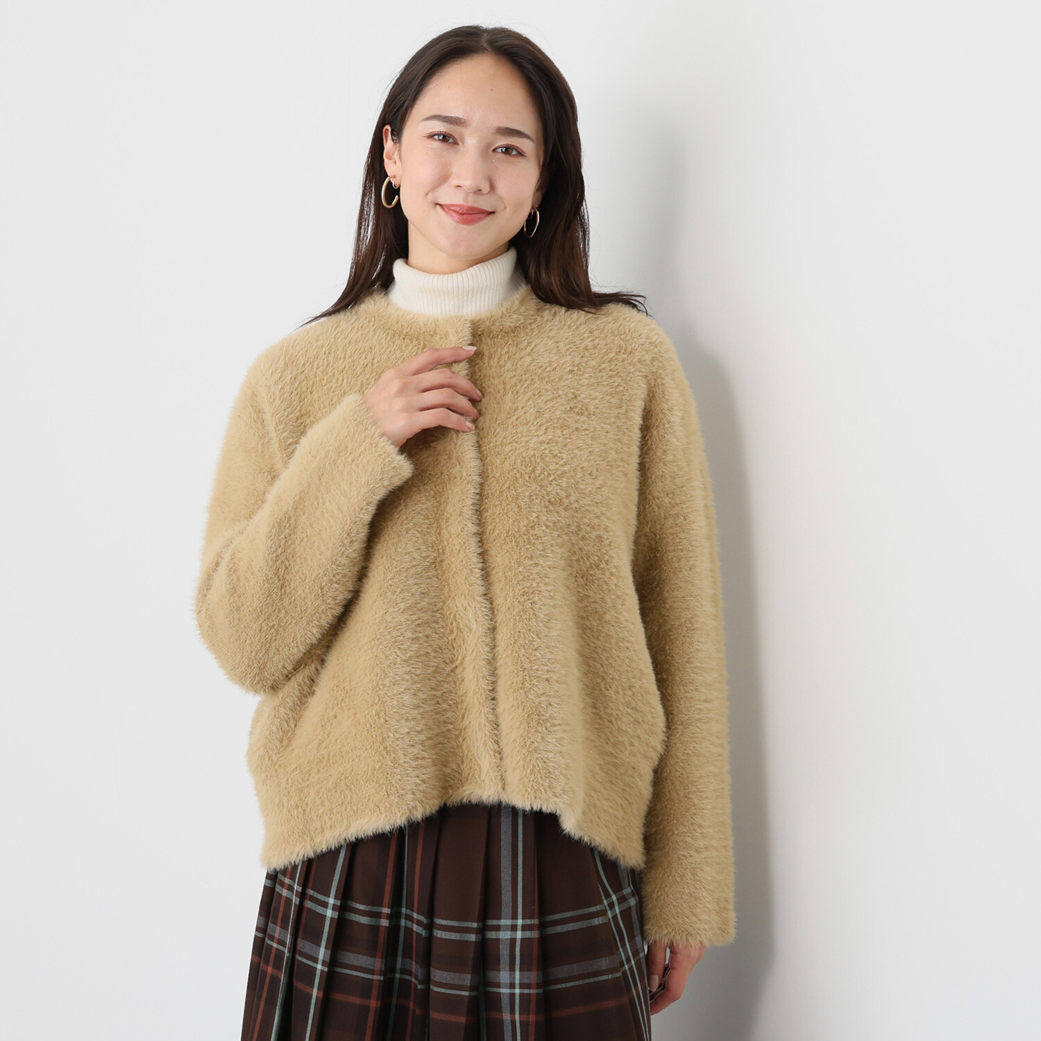 スタイル・ラヴィー 接結ファーニット カーディガン