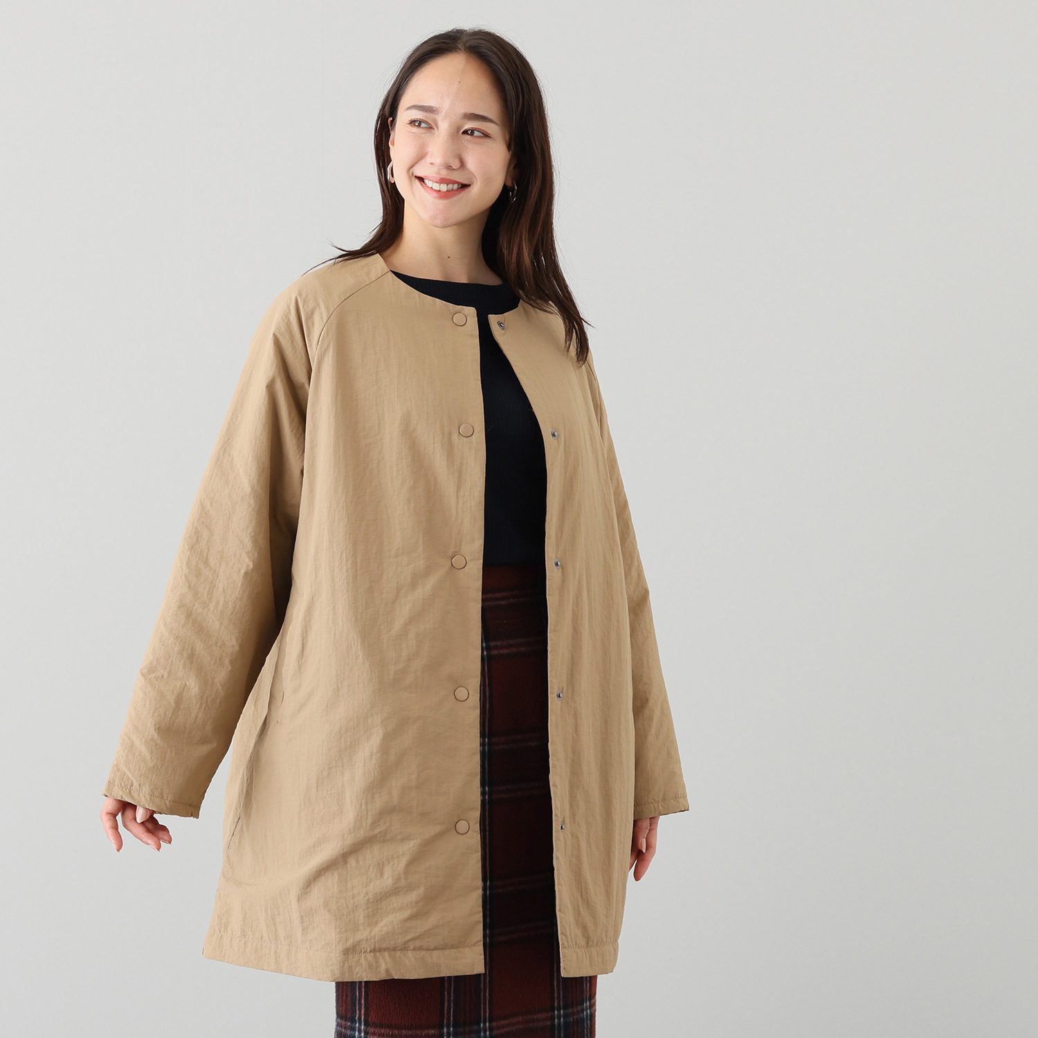 スタイル・ラヴィー 中綿入り ライトロングコート