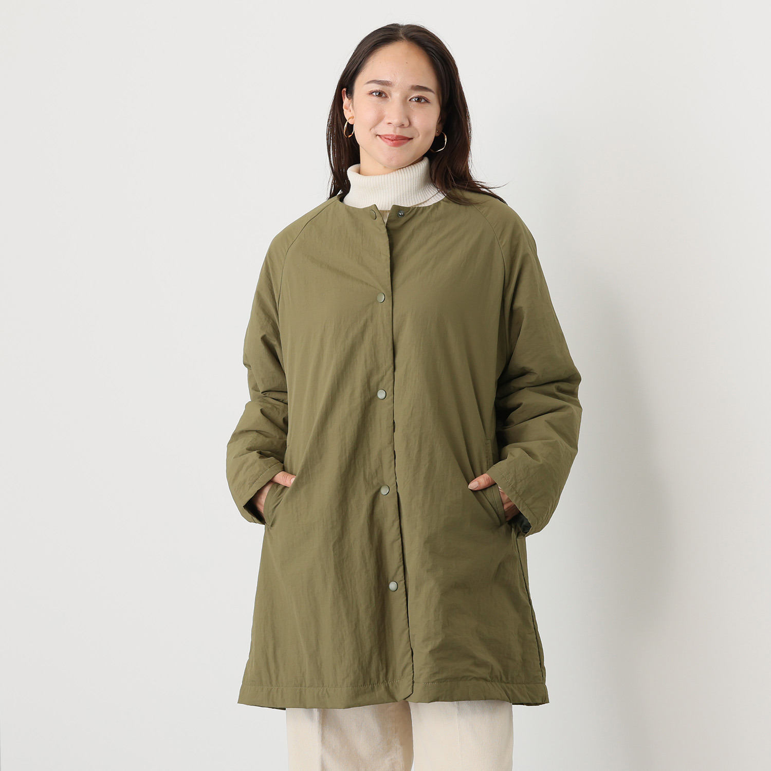 スタイル・ラヴィー 中綿入り ライトロングコート