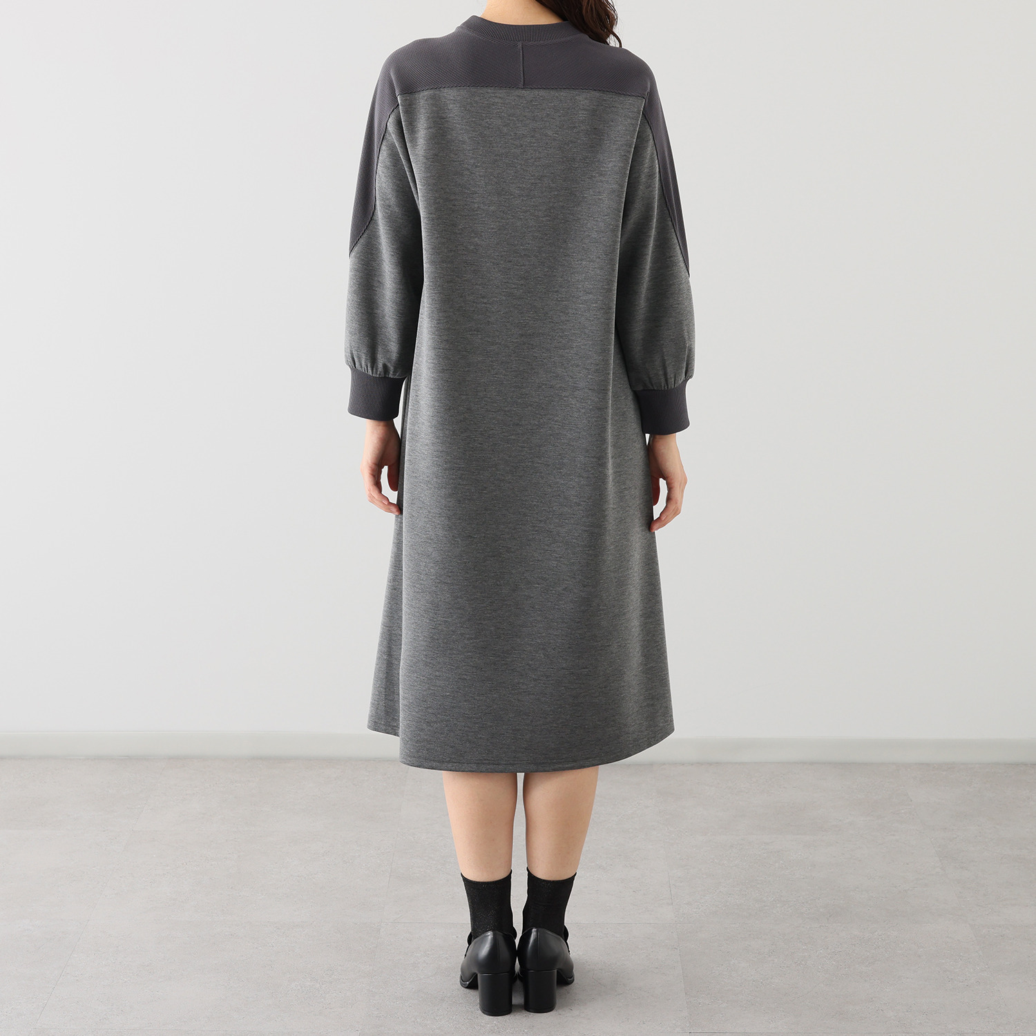 スタイル・ラヴィー リブアクセント ソフトダンボール ワンピース