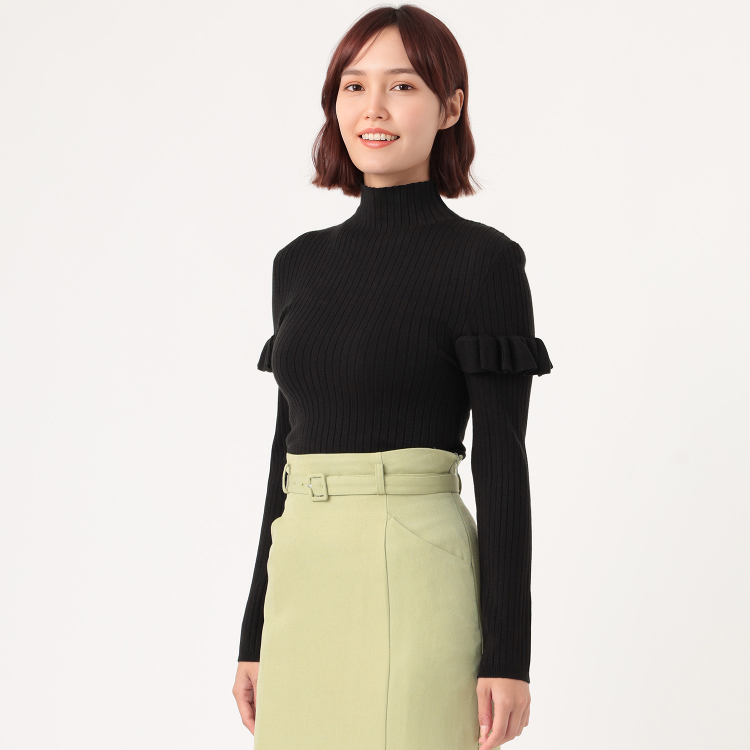 スタイル・ラヴィー 吸湿発熱 ハイネック ニットプルオーバー