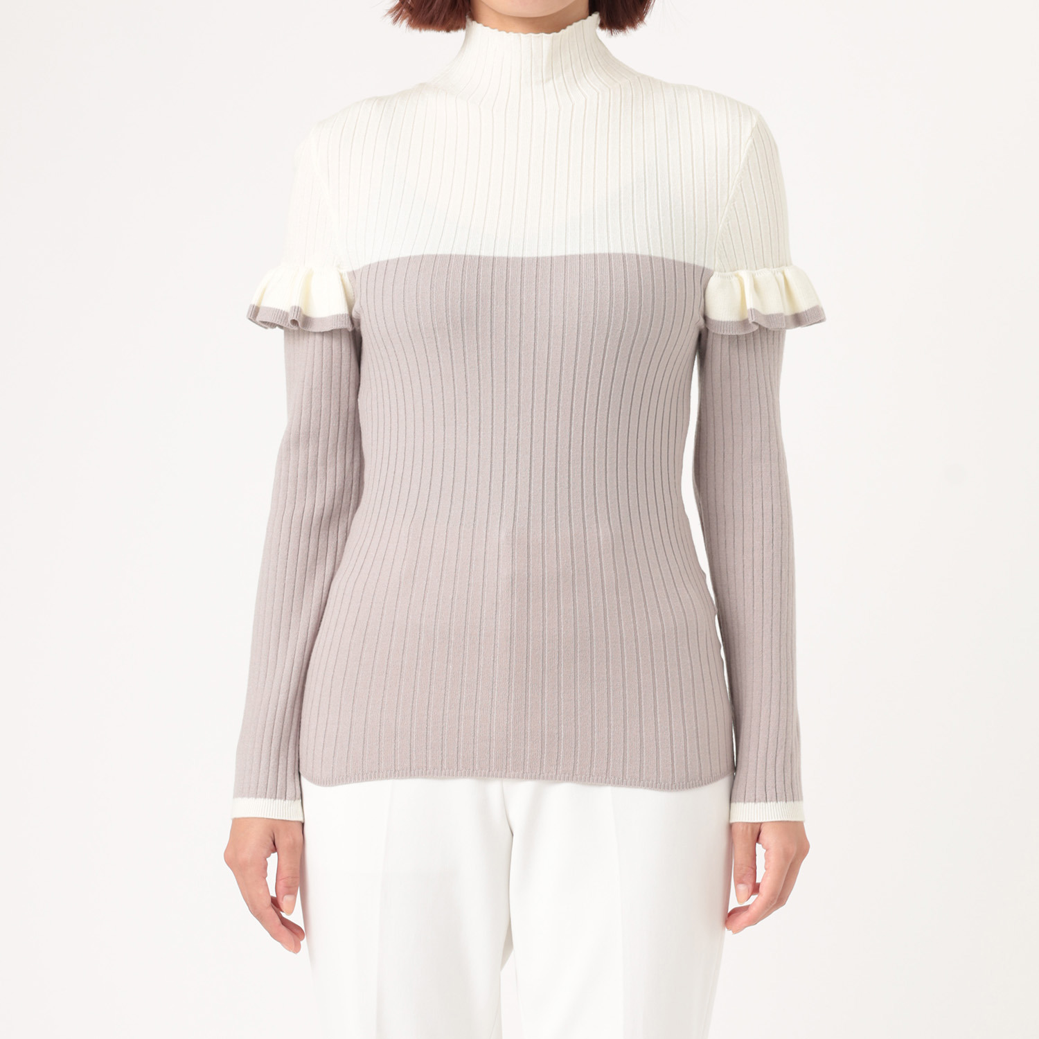 スタイル・ラヴィー 吸湿発熱 ハイネック ニットプルオーバー