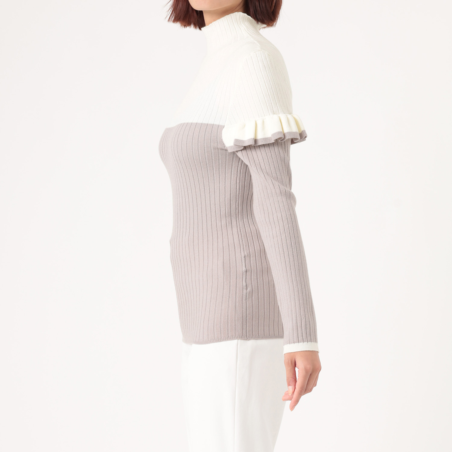 スタイル・ラヴィー 吸湿発熱 ハイネック ニットプルオーバー