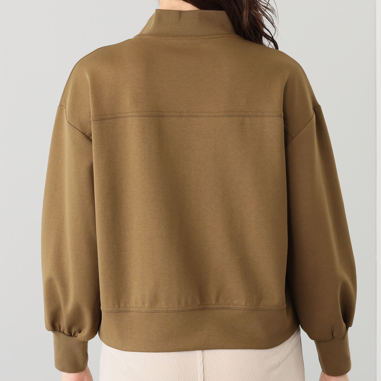 スタイル・ラヴィー プリントパッチワーク アクセント プルオーバー