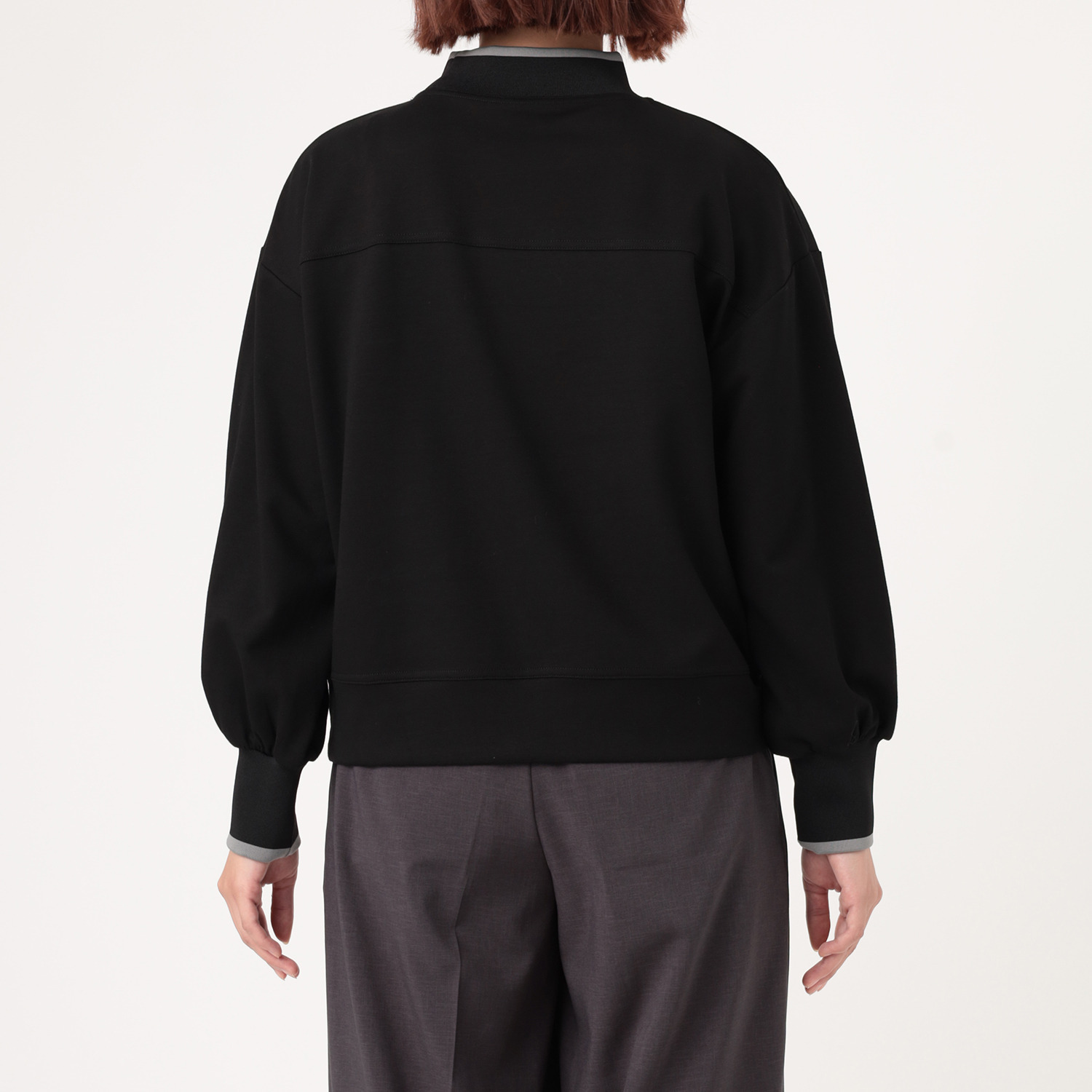 スタイル・ラヴィー フロッキーロゴ アクセント ダンボールニット プルオーバー