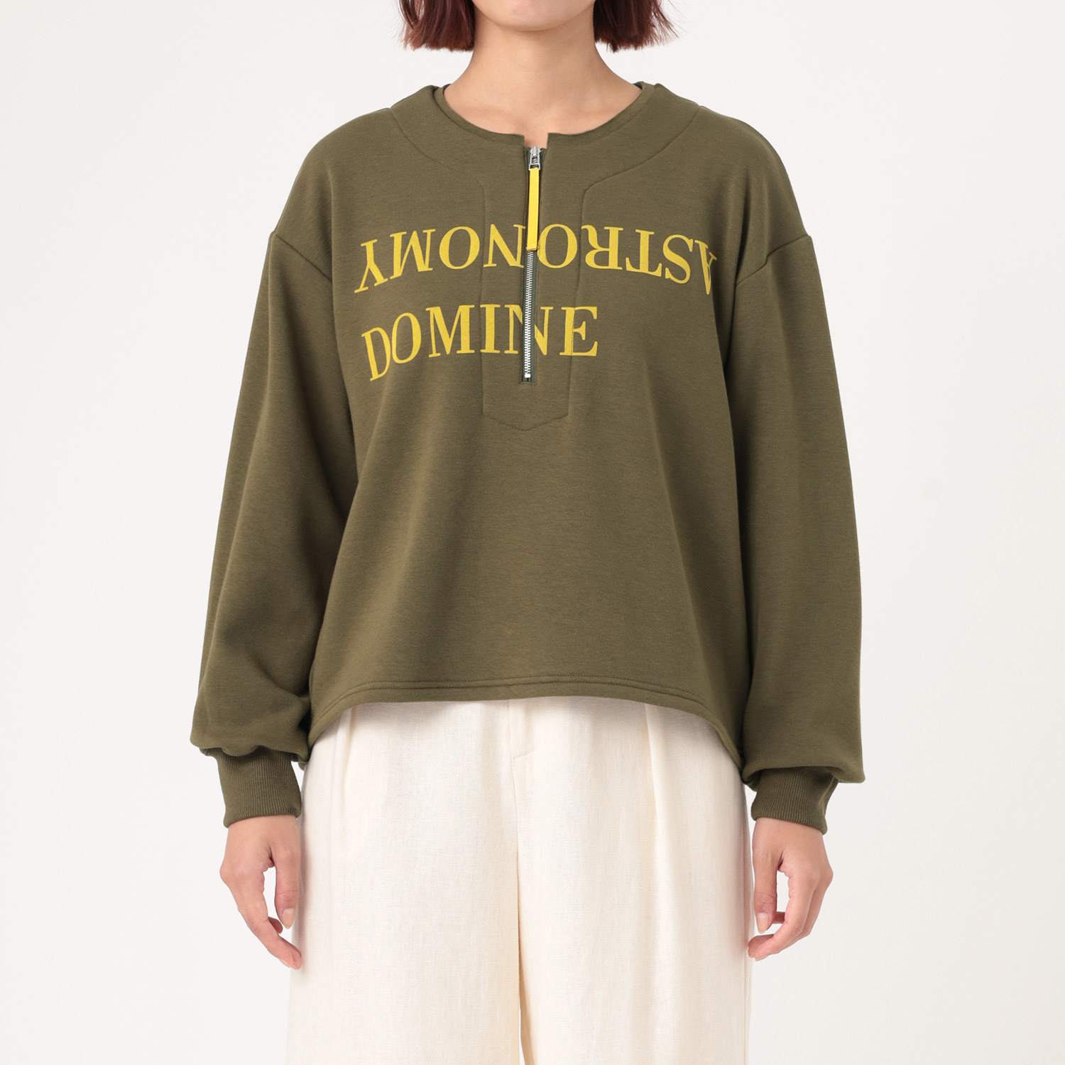 スタイル・ラヴィー フロッキーロゴ アクセント 裏ボアプルオーバー