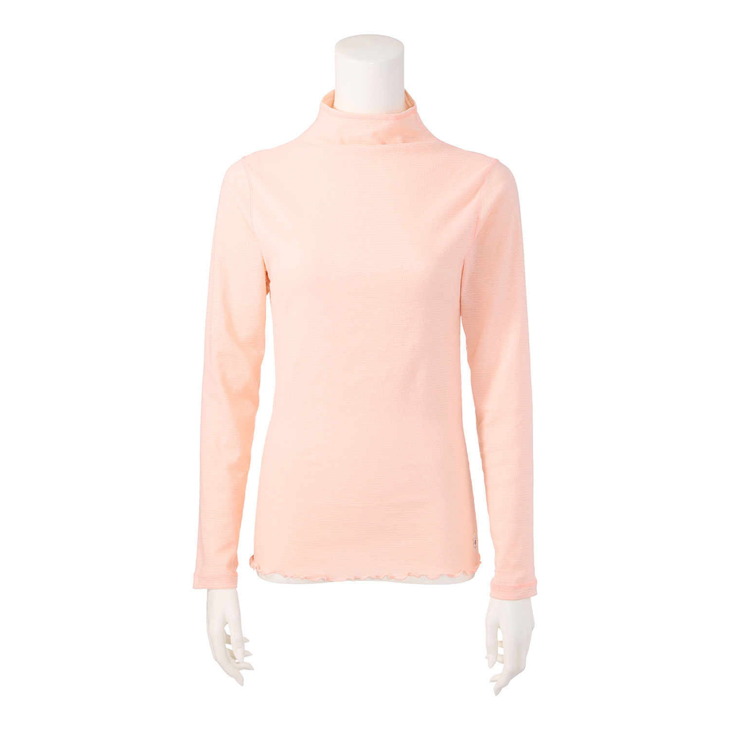 丸福ガーゼ 吸水速乾・抗菌防臭 綿モダール混 ボトルネック 長袖プルオーバー