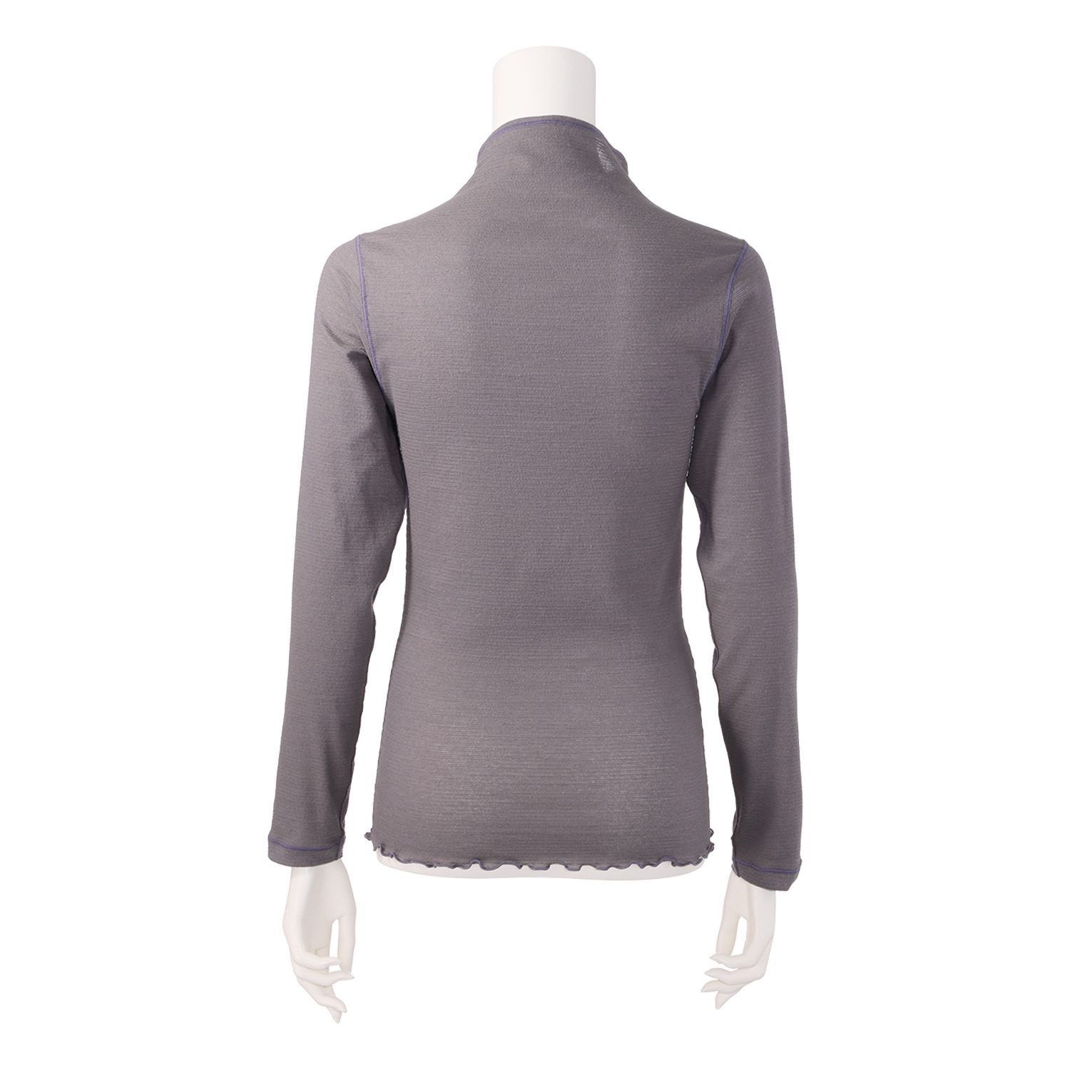 丸福ガーゼ 吸水速乾・抗菌防臭 綿モダール混 ボトルネック 長袖プルオーバー