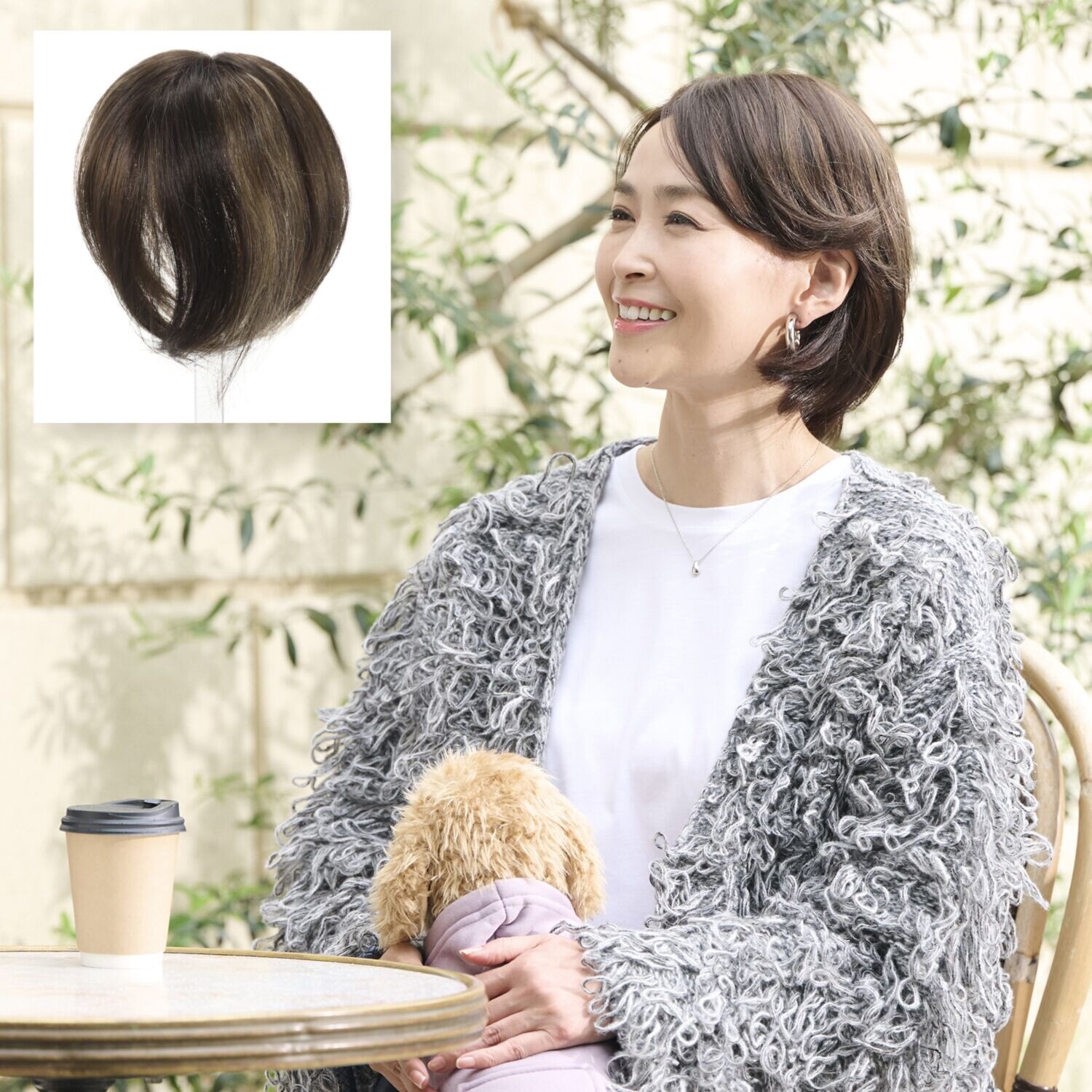 アートネイチャー　ＪＯ オールハンドメイドで 本物のような頭皮と ふんわりトップを実現 トップウィッグ リアモア