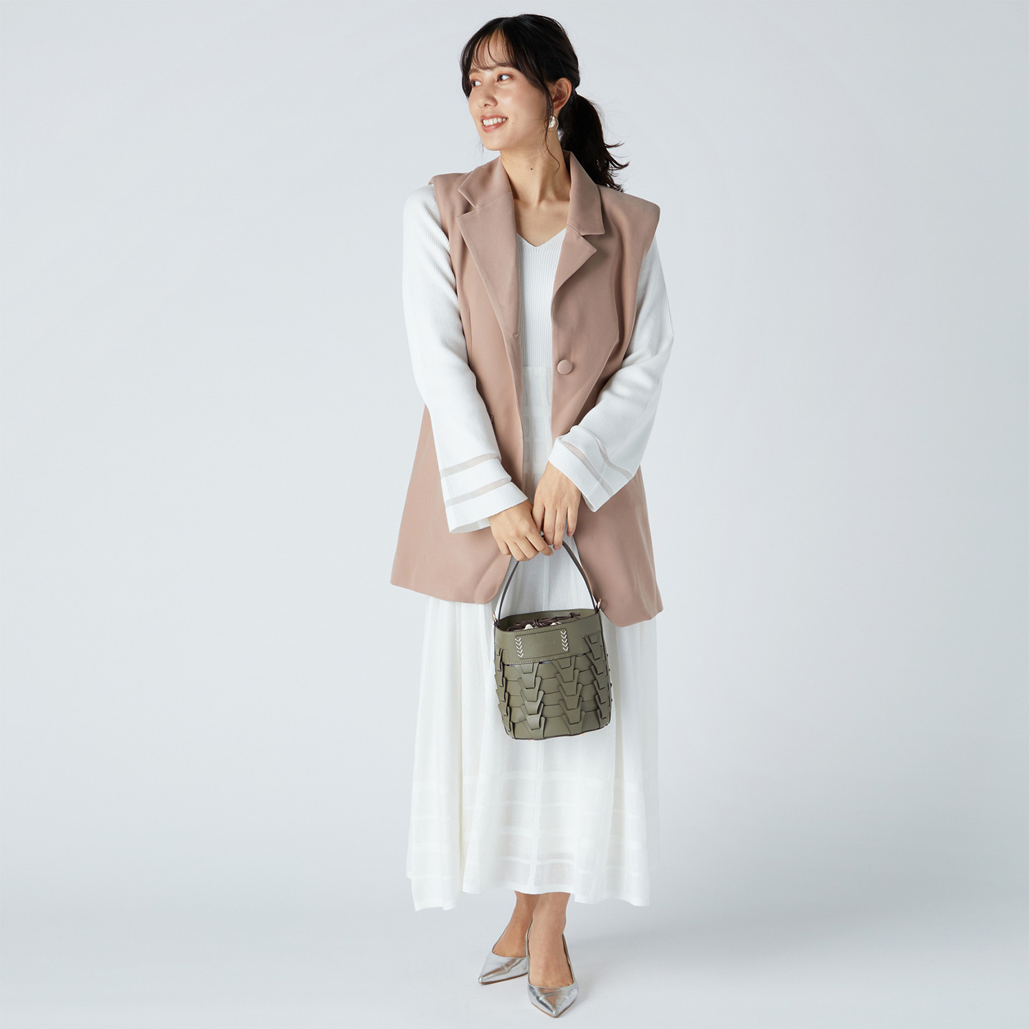 ヴィーガンヴュー Ｖメッシュ バケツ型 ２ウェイバッグ