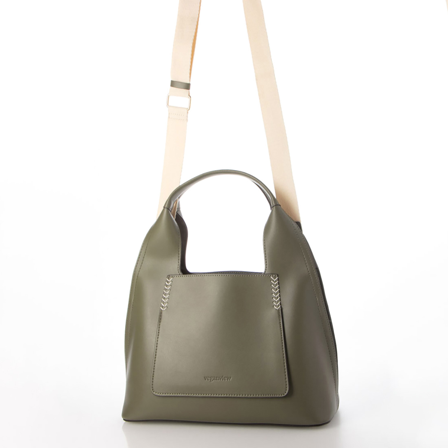 ヴィーガンヴュー 人工皮革 ２ウェイ ミニトートバッグ