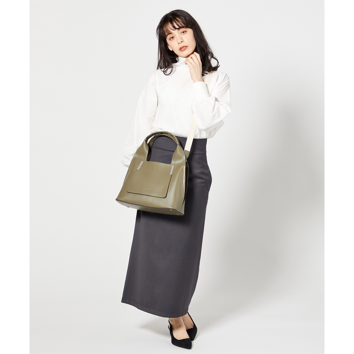 ヴィーガンヴュー 人工皮革 ２ウェイ ミニトートバッグ