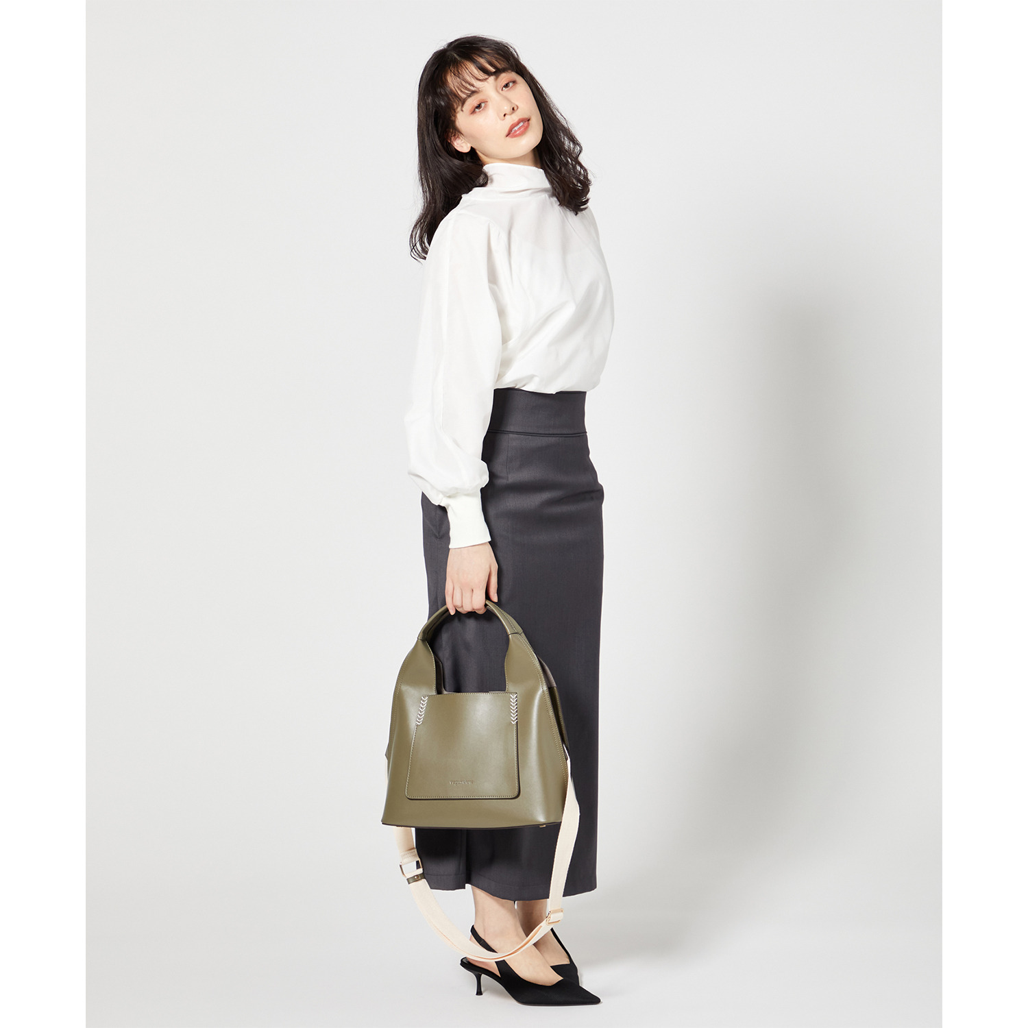 ヴィーガンヴュー 人工皮革 ２ウェイ ミニトートバッグ