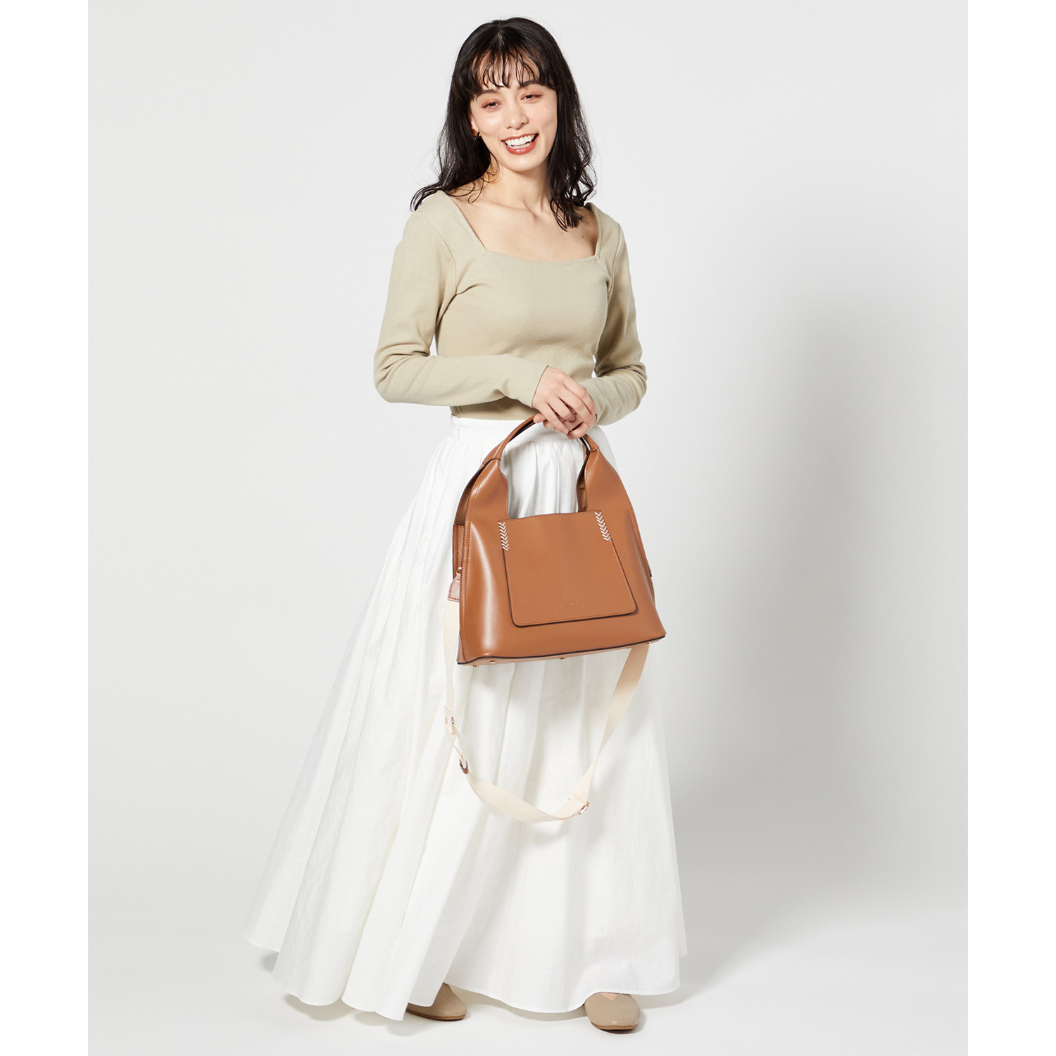 ヴィーガンヴュー 人工皮革 ２ウェイ ミニトートバッグ