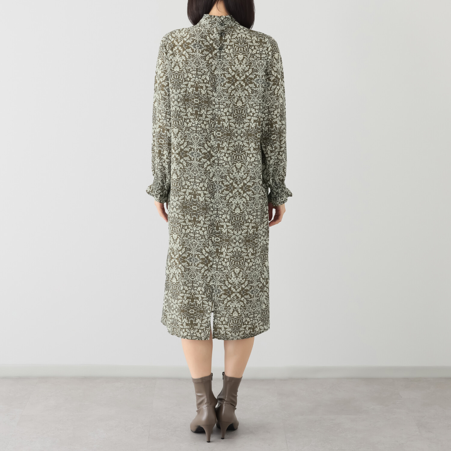 ダジュール プリント シャーリングワンピース