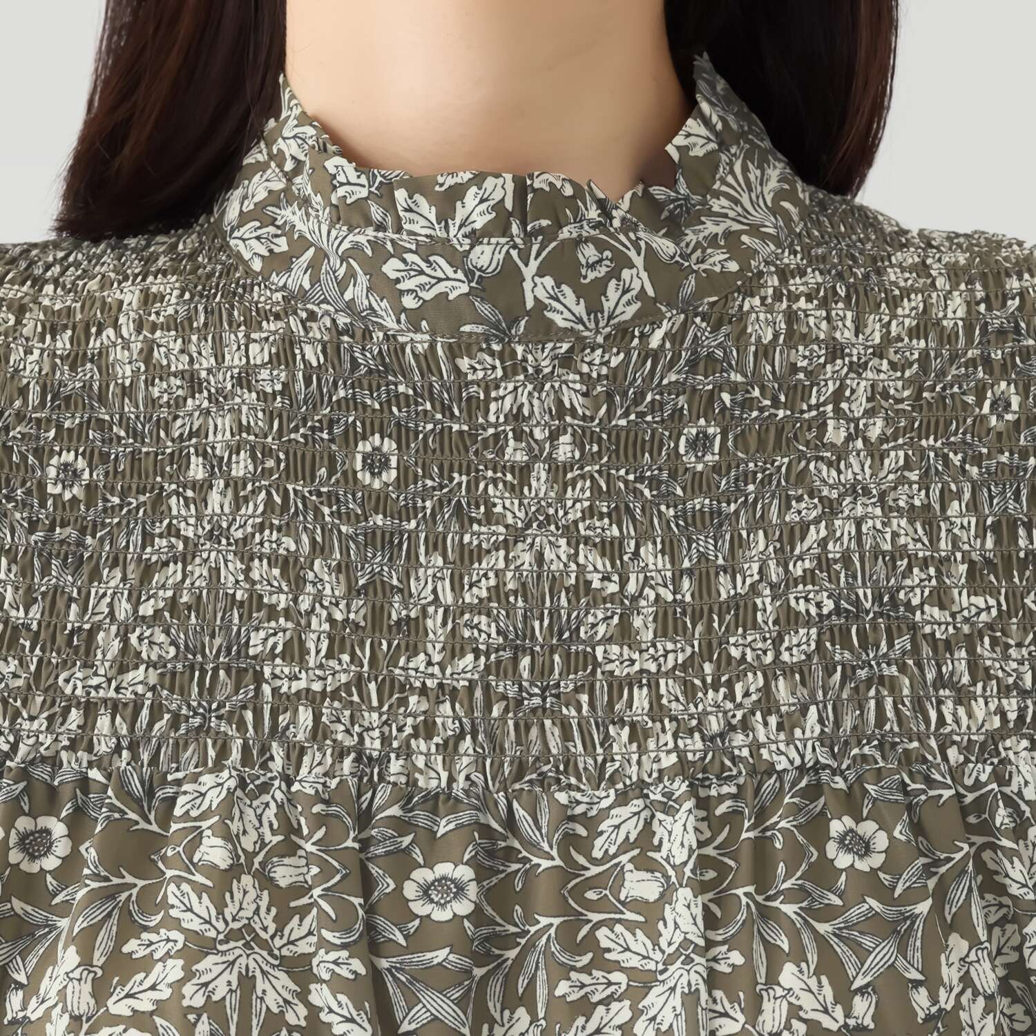 ダジュール プリント シャーリングワンピース