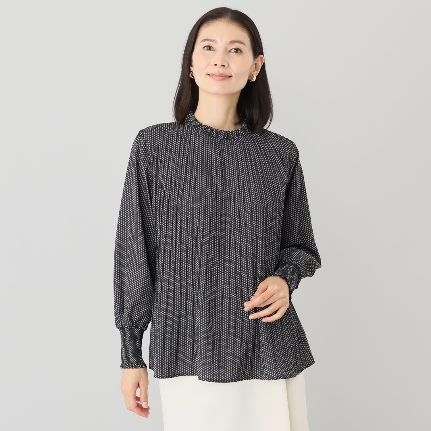 ダジュール プリーツデザインブラウス