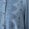 ダジュール ストライプデニム 刺しゅうブラウス