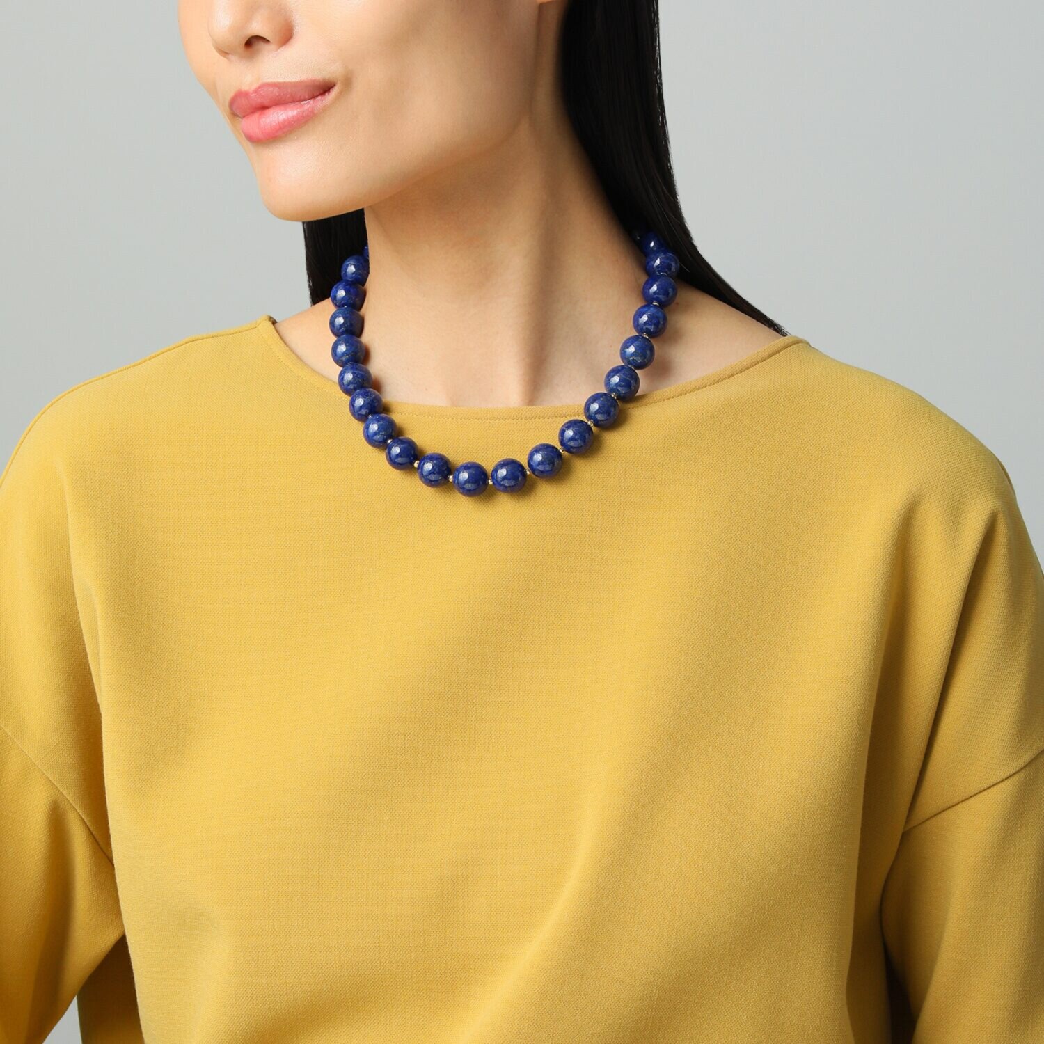 岩崎美智子コレクション シルバー ６００カラットＵＰ ラピスラズリ 大玉ネックレス