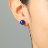 岩崎美智子コレクション ラピスラズリ ボリュームスタッド イヤリング／ピアス