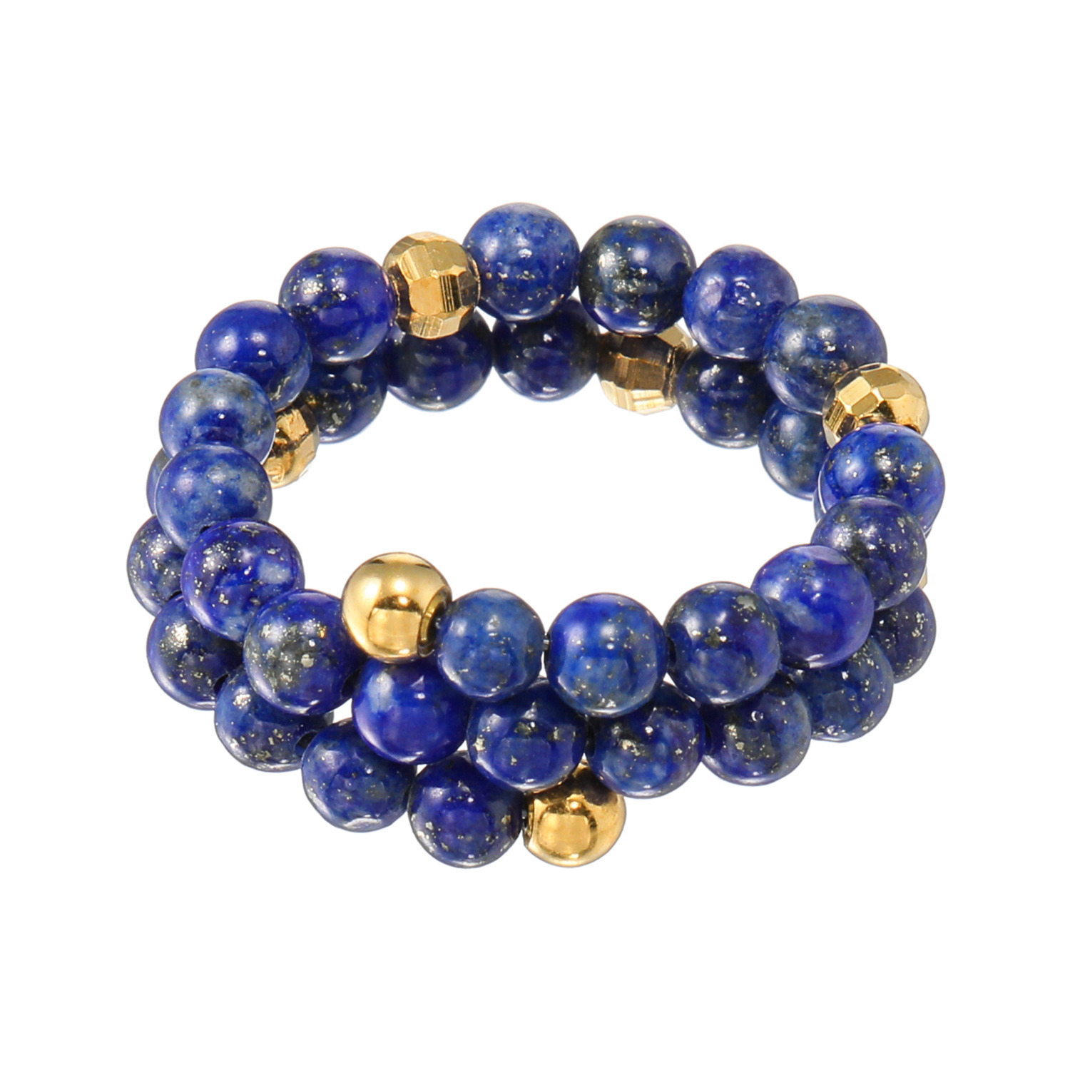 岩崎美智子コレクション ラピスラズリ ボールパーツアクセント フレキシブルリング