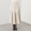 ヨーコモリモト プリーツ＆ティアード ２ウェイデザイン ロングスカート