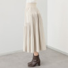 ヨーコモリモト プリーツ＆ティアード ２ウェイデザイン ロングスカート