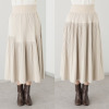 ヨーコモリモト プリーツ＆ティアード ２ウェイデザイン ロングスカート