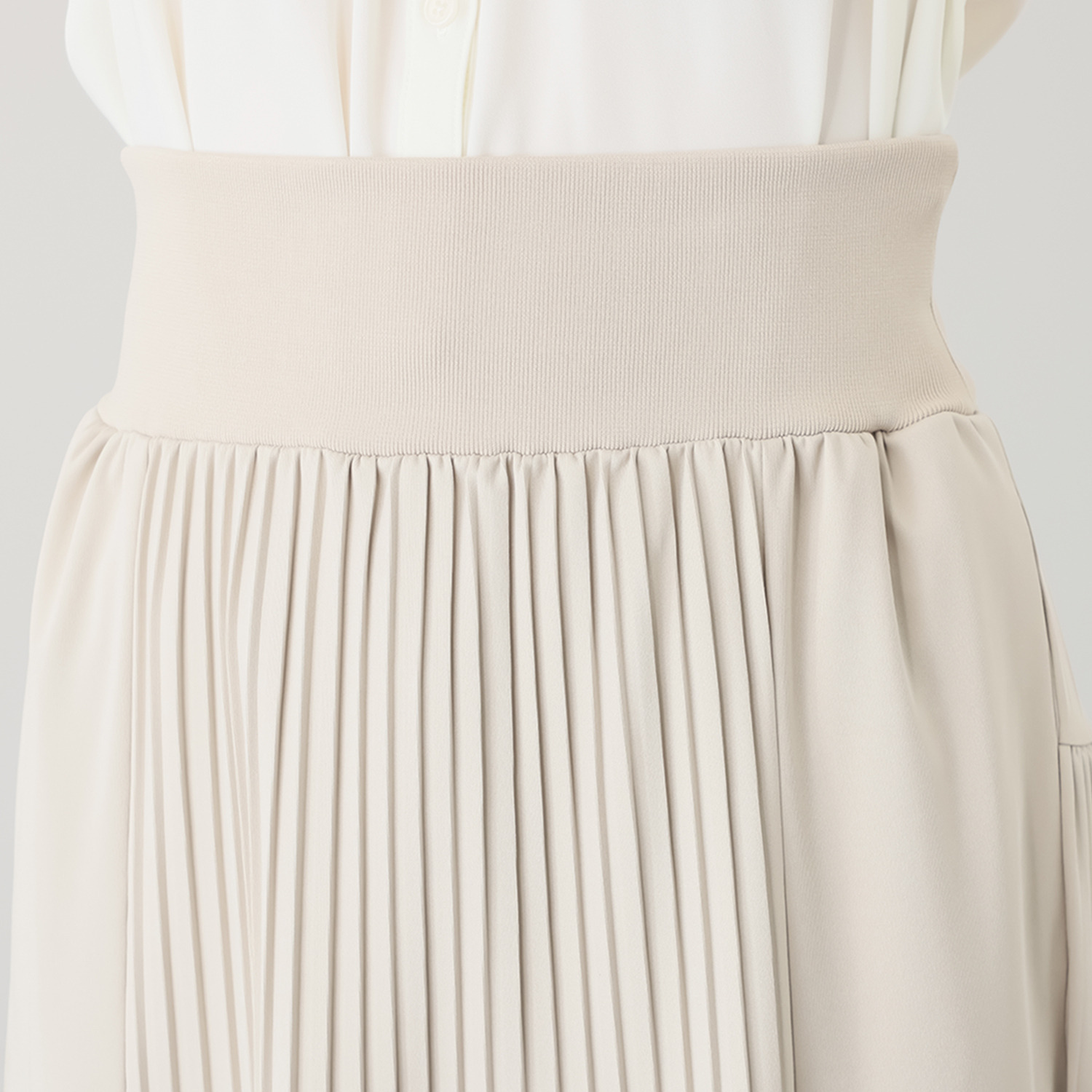 ヨーコモリモト プリーツ＆ティアード ２ウェイデザイン ロングスカート