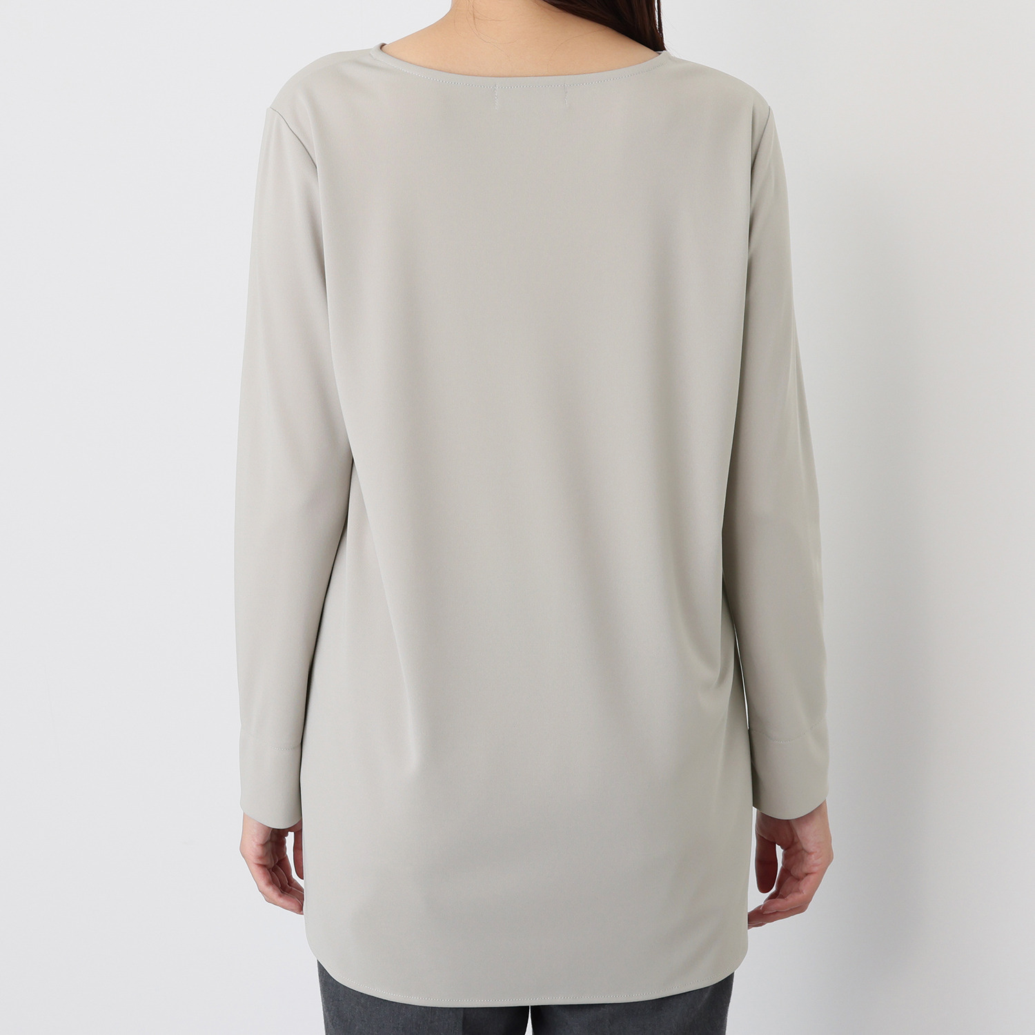 バーチ　ドゥエ 快適着心地！ シャツテール ダブルジャージー プルオーバー