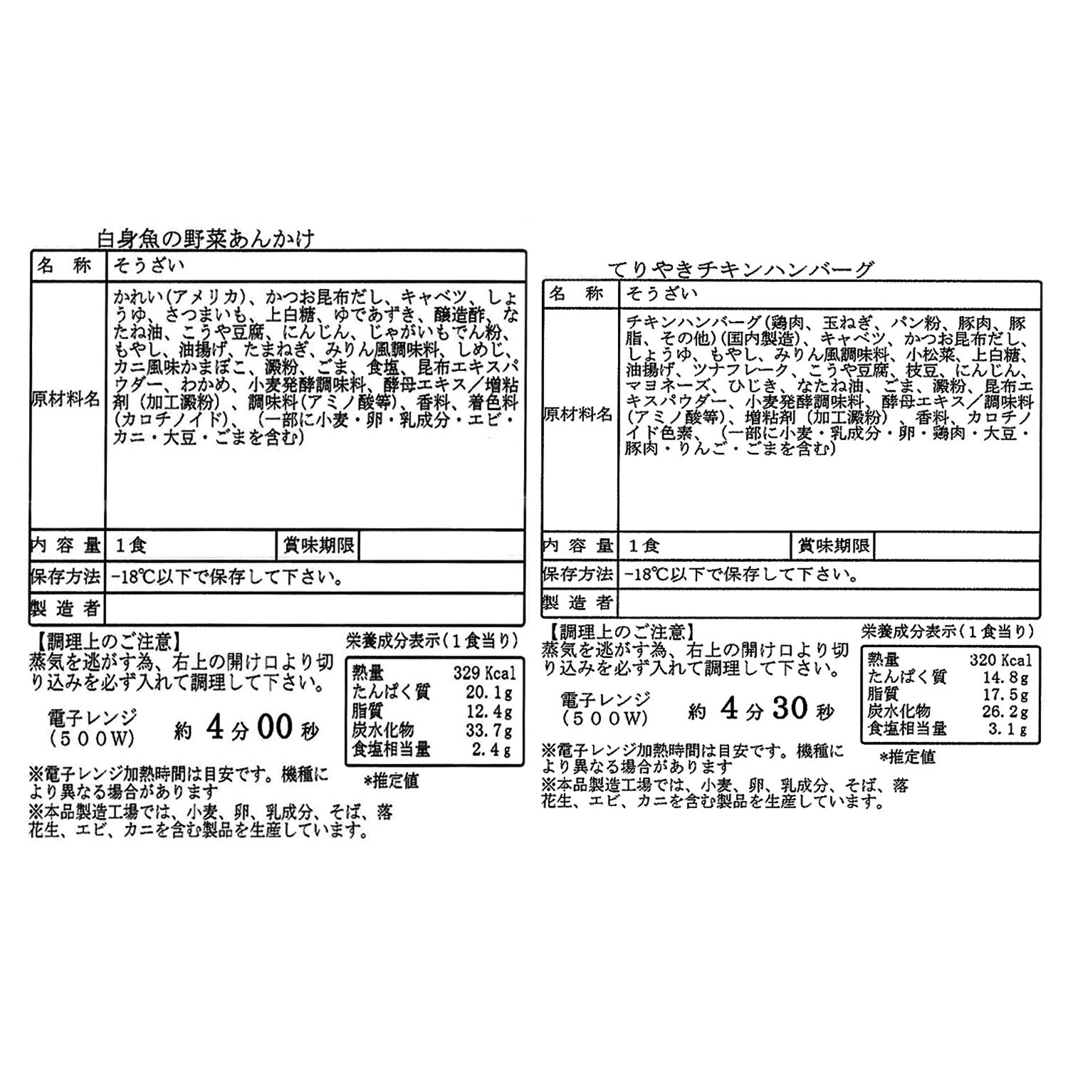 電子レンジで簡単 一度で４品楽しめる バランスおかず７食セット